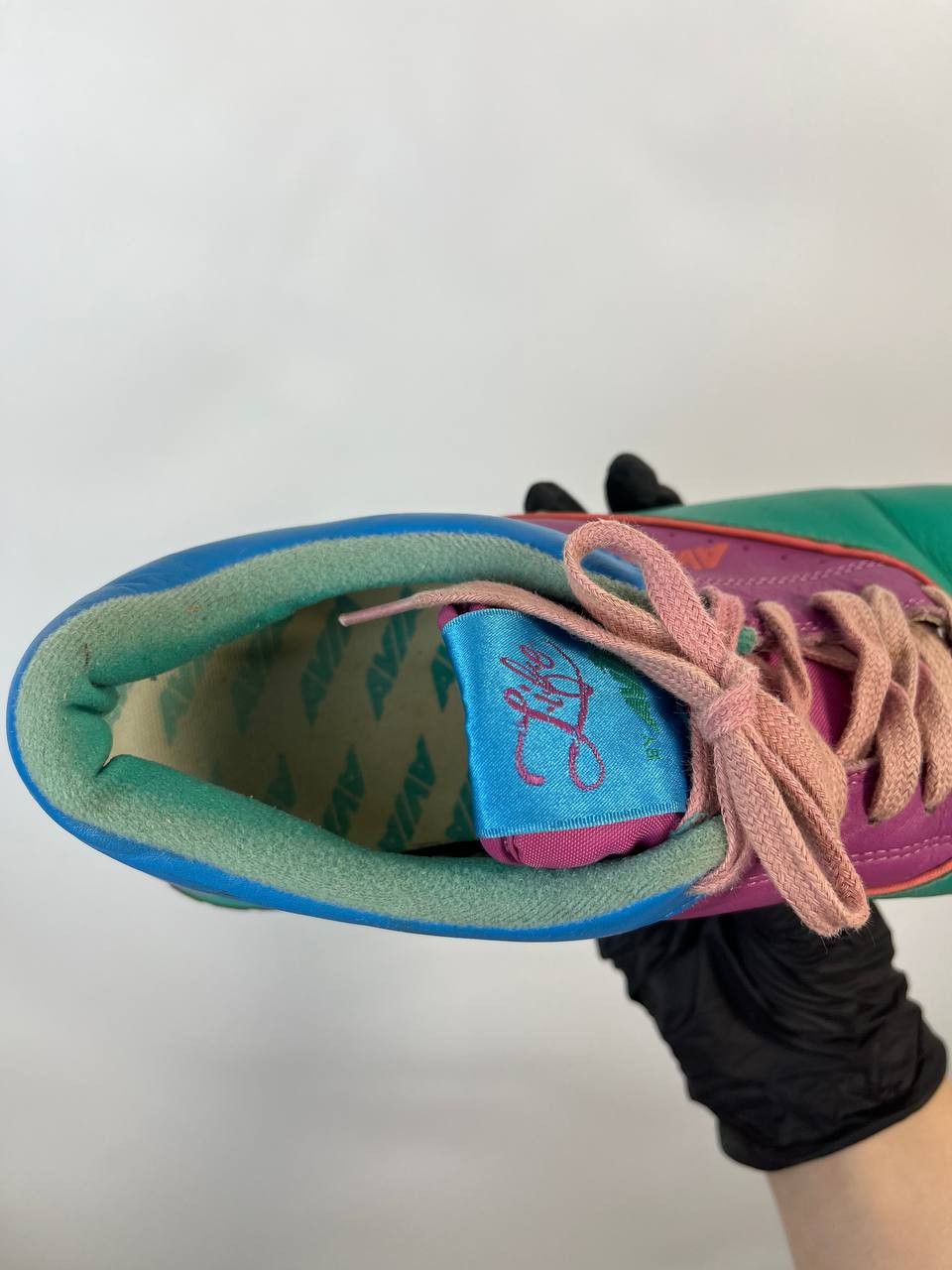 Avia AVIA 80s RETRO PURPLE GREEN LEATHER SNEAKERS WOMENS 9 Size US 9 / IT 39 - 6 Thumbnail