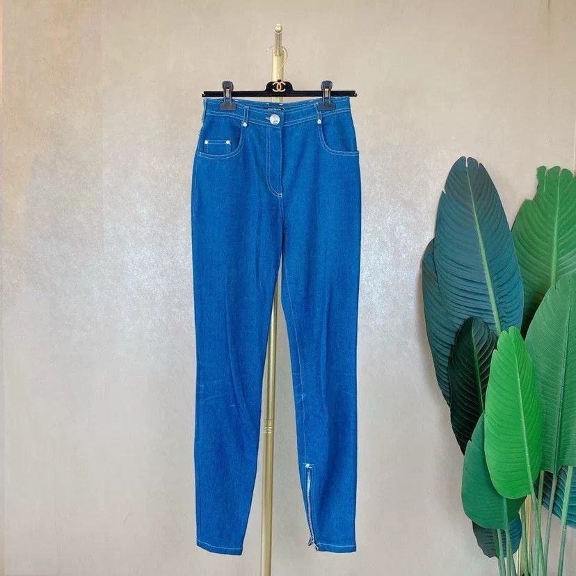 Balmain Balmain Women's Blue Jeans Size 38" / US 16 / IT 52 - 1 Thumbnail