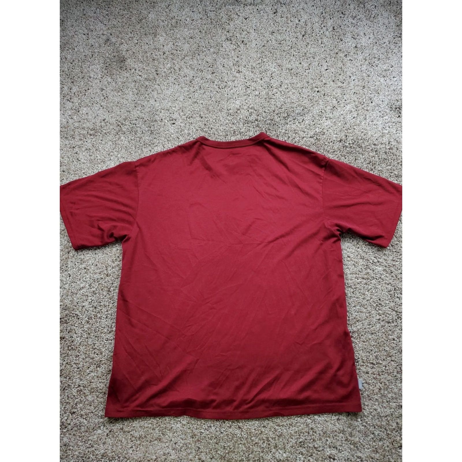 Nike VINTAGE Nike Shirt Mens Large Red Swoosh Short Sleeve T-Shirt Athletic Training Y2K Size US L / EU 52-54 / 3 - 6 Thumbnail