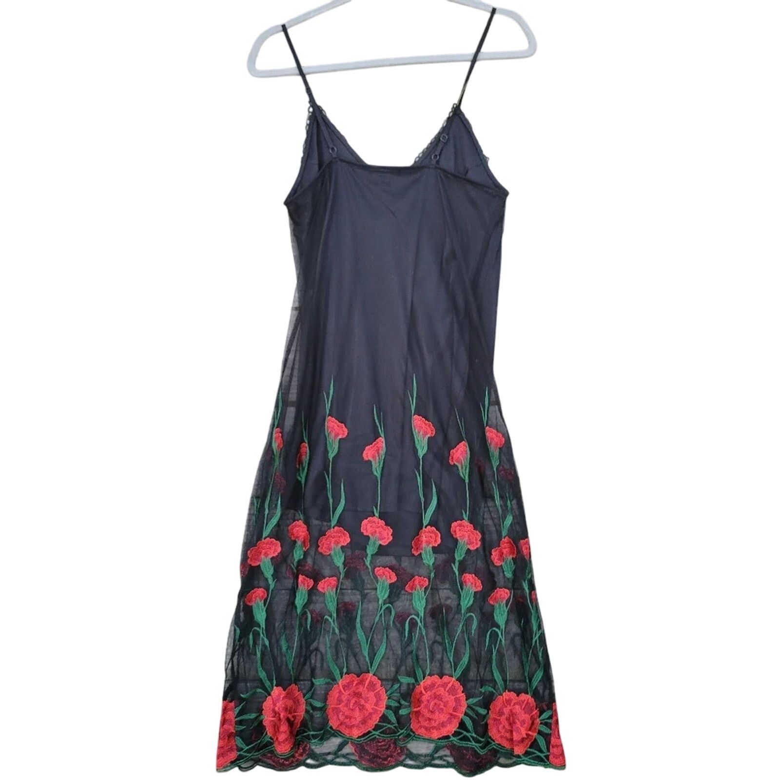 Forever 21 New Forever 21 Womens Small Sheer Layer Midi Dress Size S / US 4 / IT 40 - 2 Thumbnail