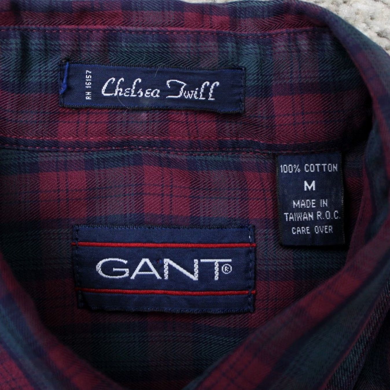 Gant GANT Shirt Mens Medium Blue/Purple Chelsea Twill 100% Cotton Long Sleeve Button-Up Shirt Size US M / EU 48-50 / 2 - 6 Thumbnail