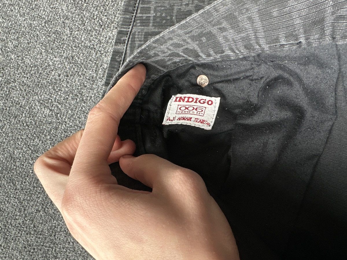 Armani VNTG🚨 ARMANI GRAY MONOGRAM PANTS LUXURY Y2K INDIGO CASUAL Size US 32 / EU 48 - 10 Thumbnail