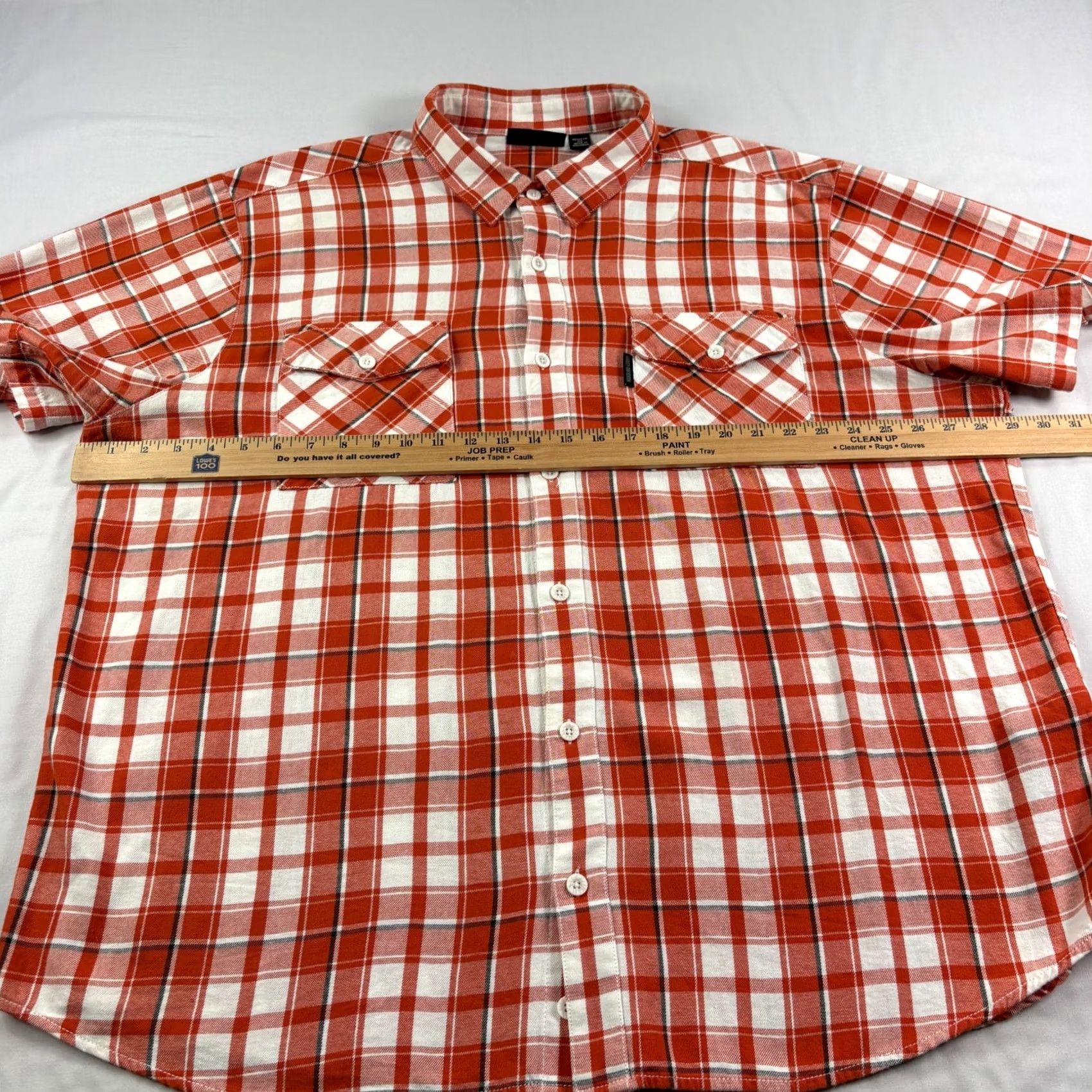 Harley Davidson Harley-Davidson Shirt Mens 3XL Orange Plaid Button-Up Short Sleeve Biker Casual Shirt Mens Size US XXL / EU 58 / 5 - 4 Thumbnail