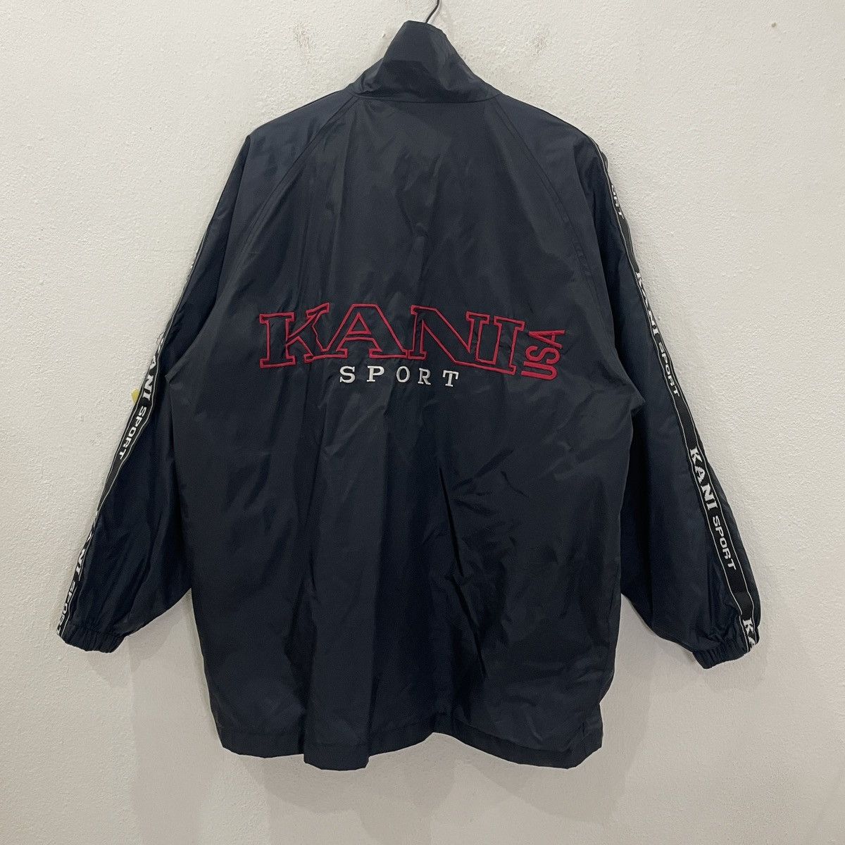 image of Vintage Karl Kani Sports Windbraker Jacket in Black, Men's (Size XL)