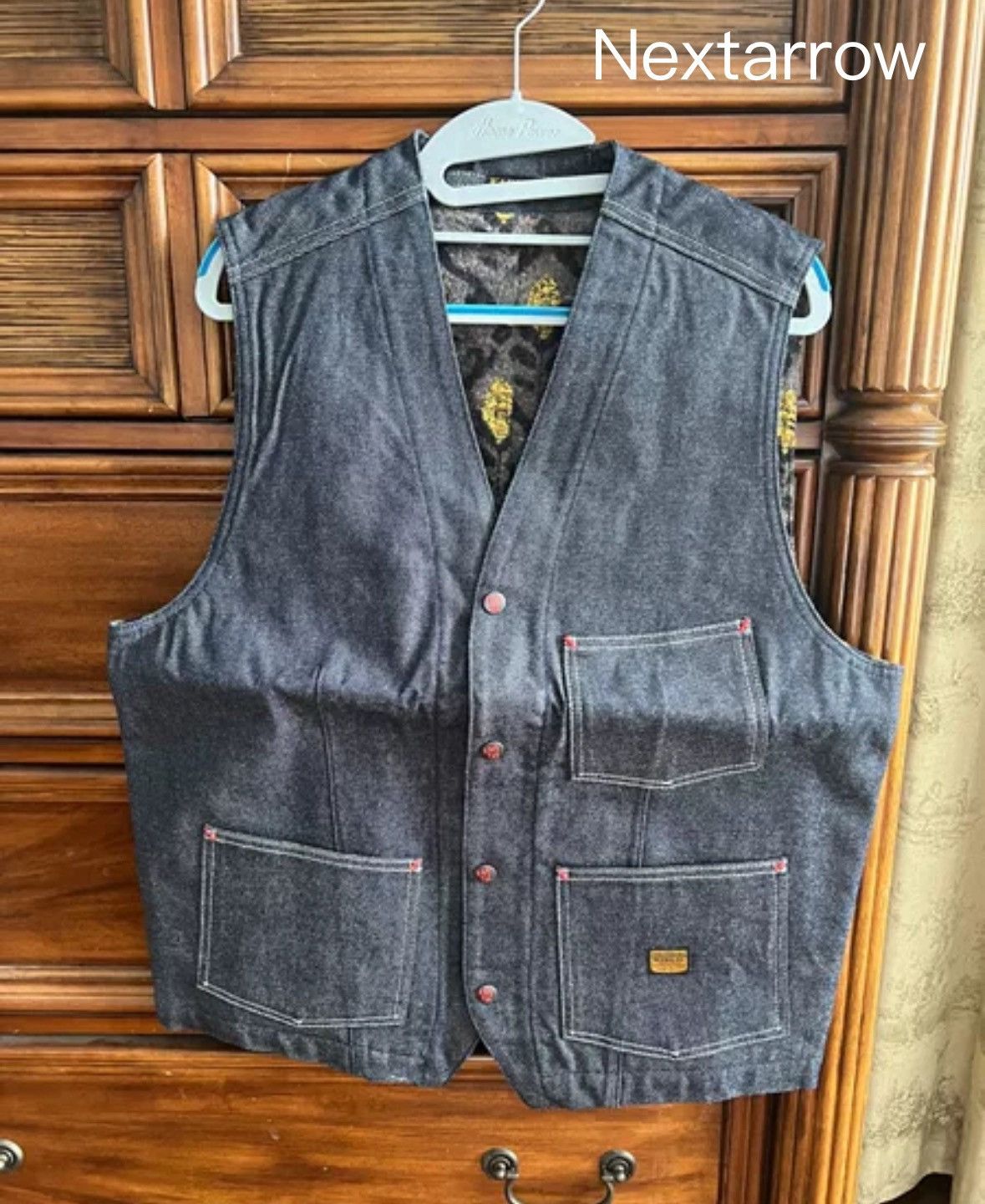 Kapital Kapital Cowboy Corn Pattern Wool Double sided Vest Size US L / EU 52-54 / 3 - 2 Thumbnail