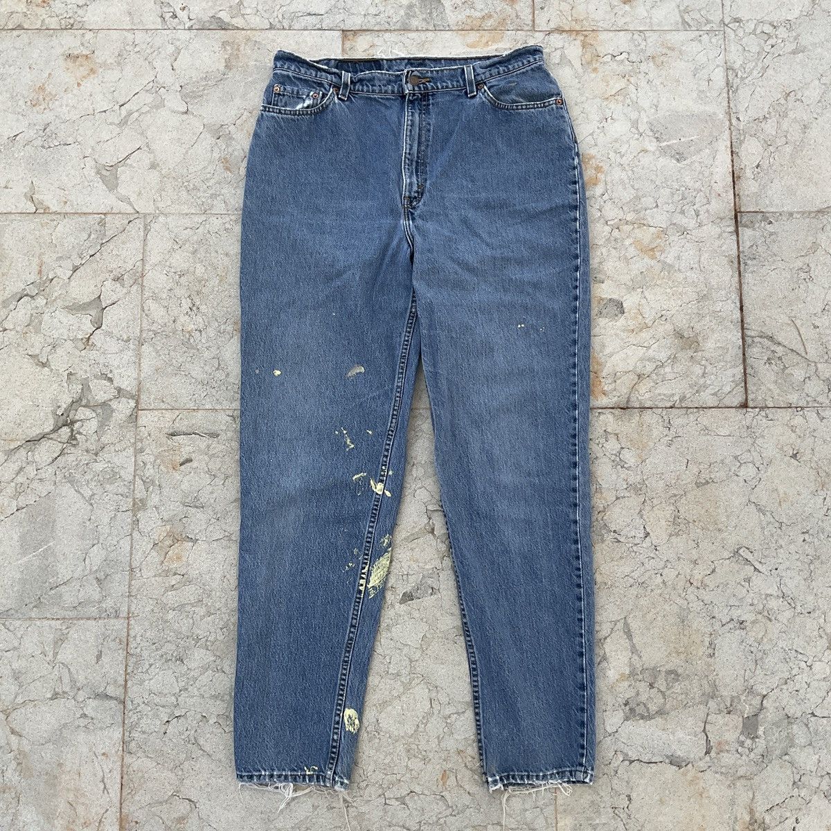 Levi's Vintage Distressed 90s Levi’s 522 Made In USA Denim Pants Size 38" / US 16 / IT 52 - 2 Thumbnail