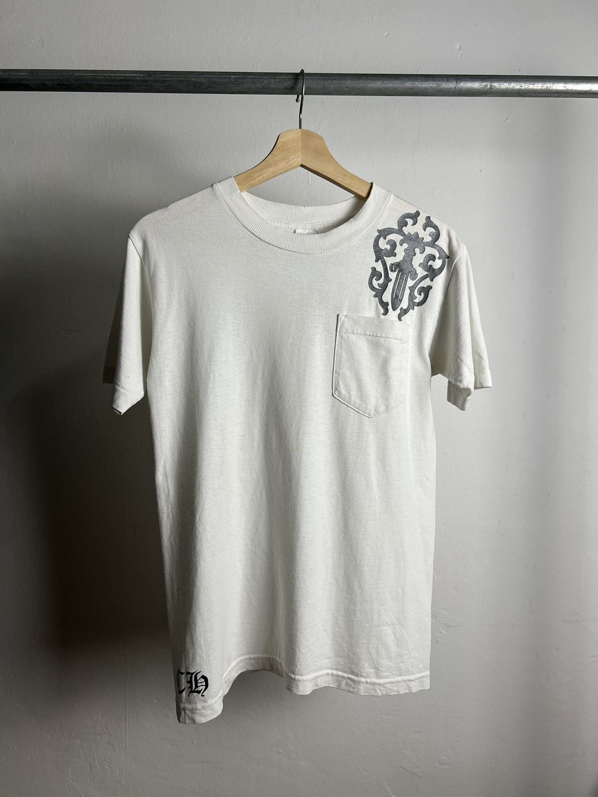 Vintage Chrome Hearts Cemetary Cross Dagger Pocket Tee