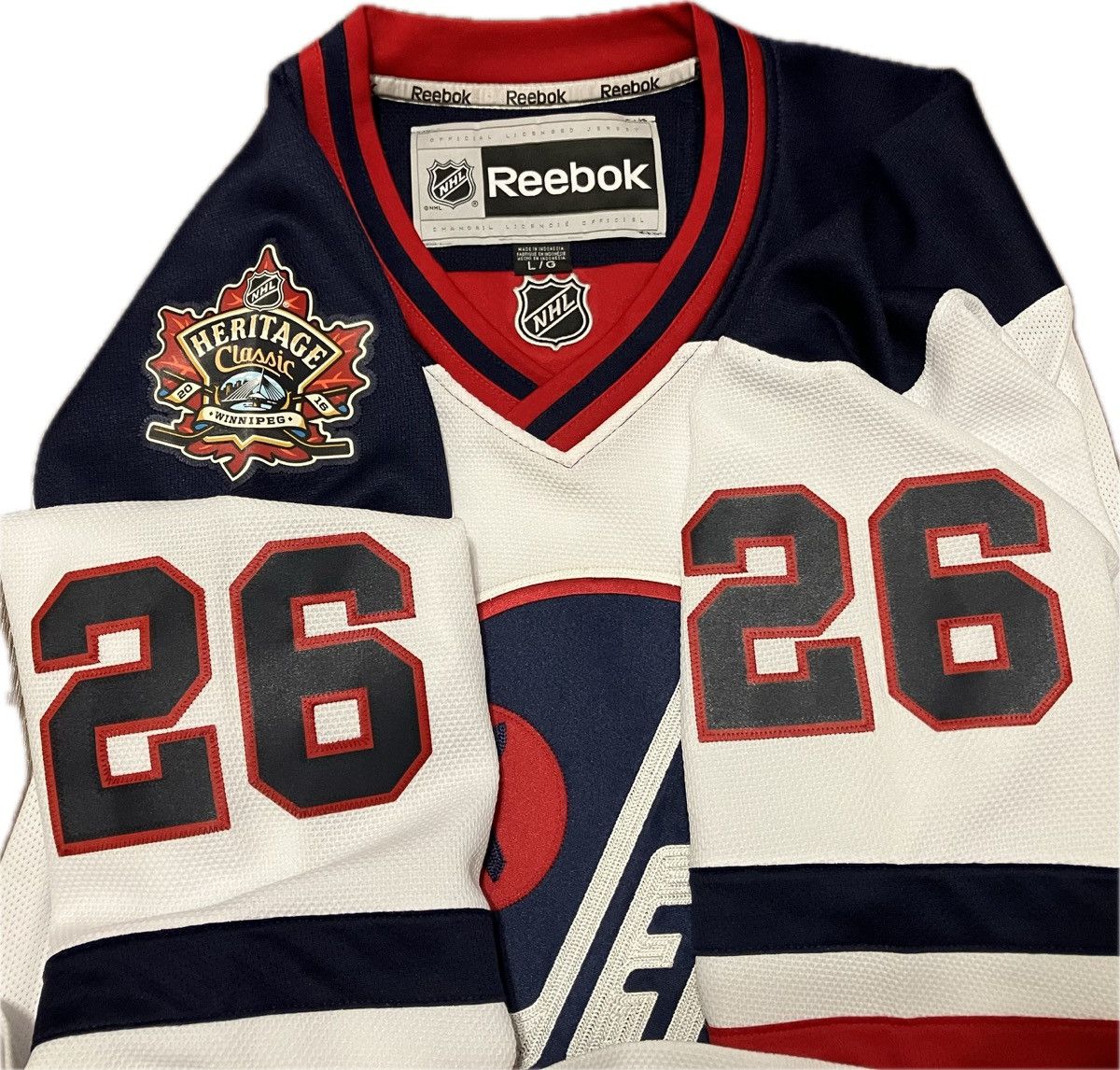 Reebok Winnipeg Jets Wheeler 2016 Heritage Reebok NHL Hockey Jersey Size US L / EU 52-54 / 3 - 3 Thumbnail