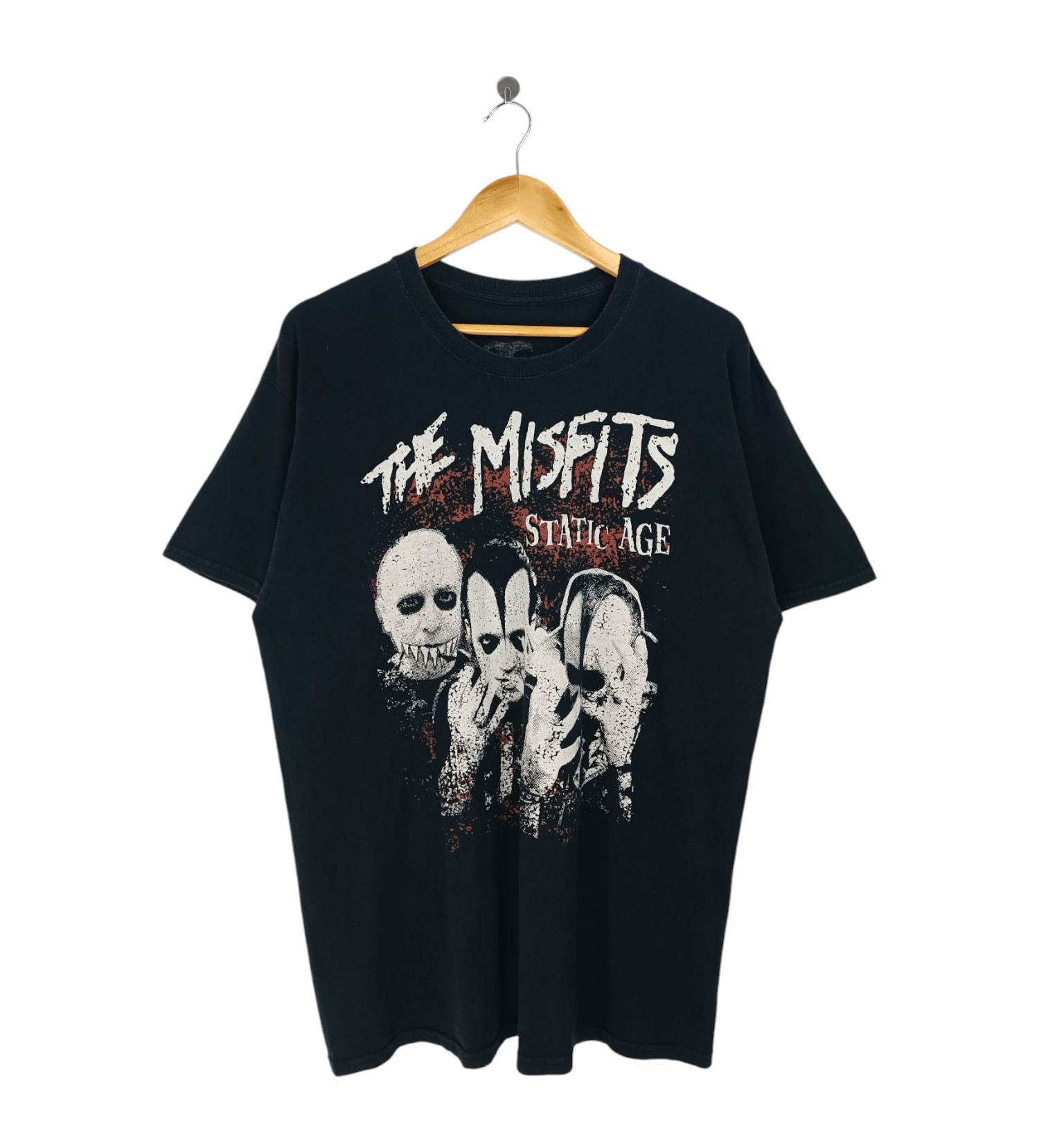 Band Tees VINTAGE THE MISFITS STATIC AGE FADED PUNK HORROR DANZIG TEE Size US L / EU 52-54 / 3 - 1 Thumbnail