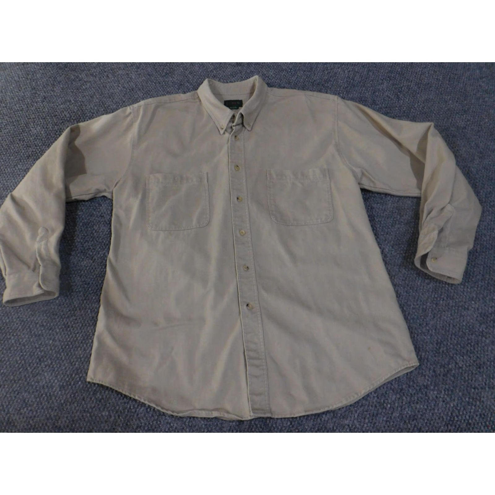 J.Crew J.Crew Oarsman Shirt Mens XL Khaki Button-Up Heavy Double Pocket Twill Cotton Long Sleeve Button-Down Shirt with Pockets Size US XL / EU 56 / 4 - 4 Thumbnail