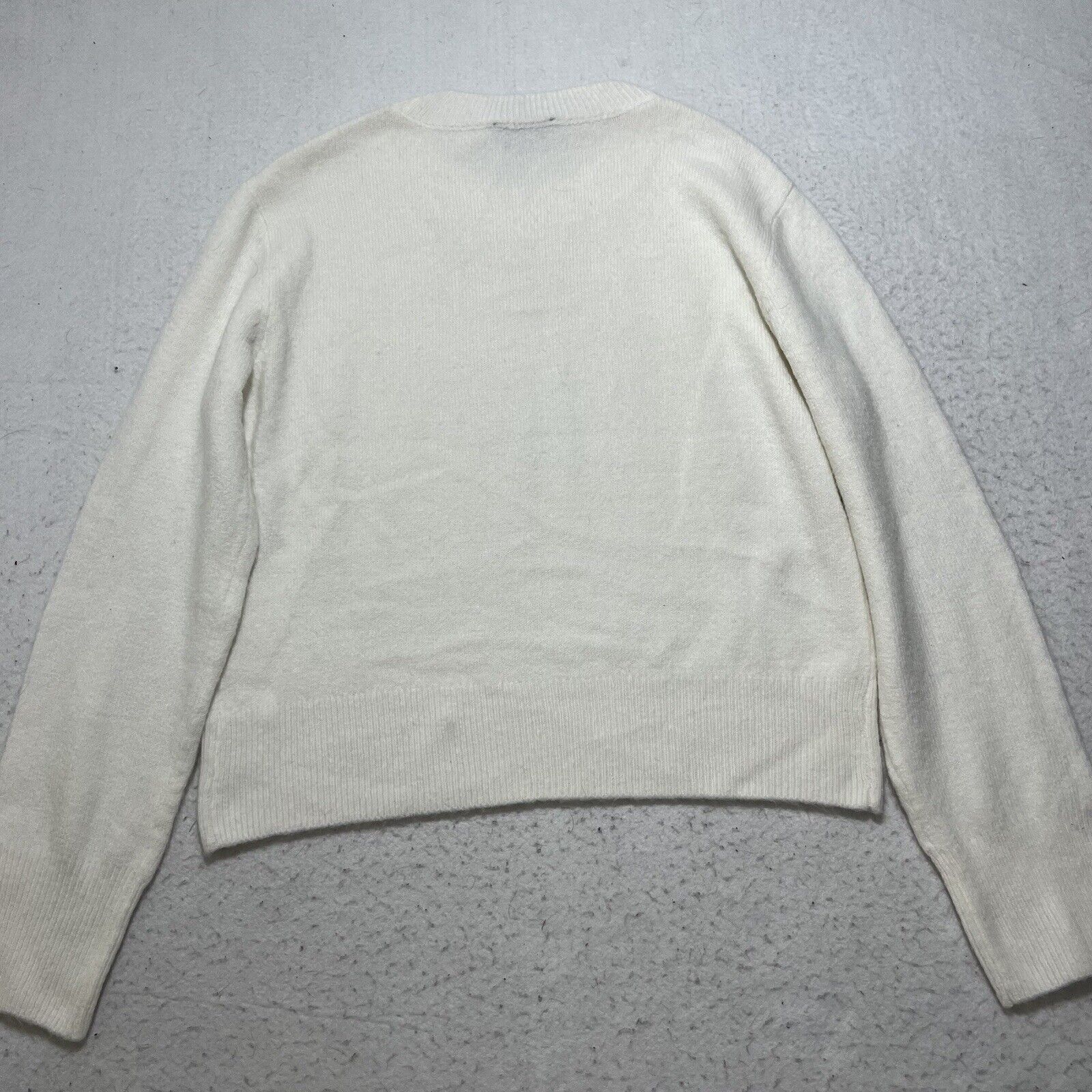 Nordstrom CeCe Small Crewneck Pullover Lightweight Knit White Sweater Size S / US 4 / IT 40 - 9 Thumbnail