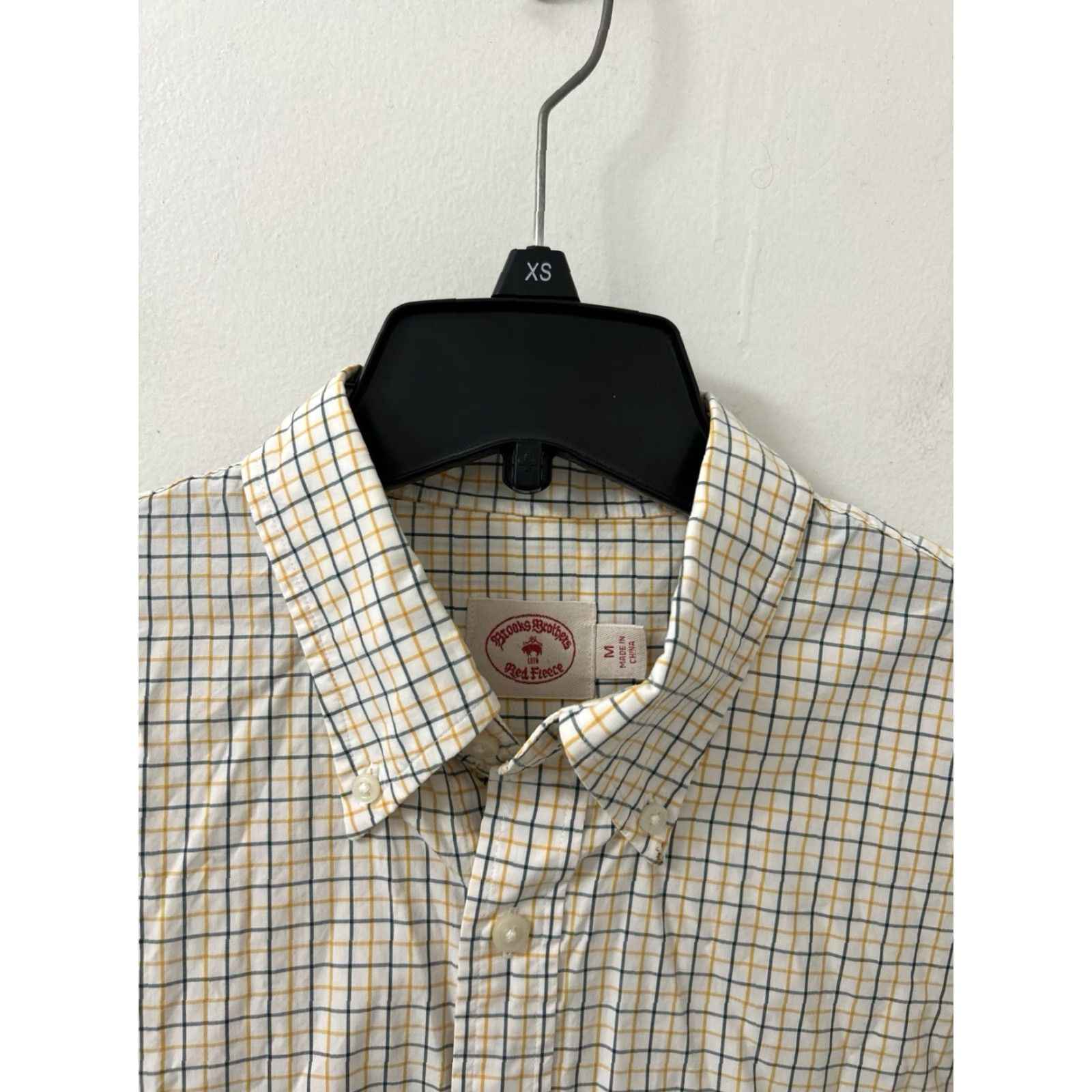 Brooks Brothers Brooks Brothers Red Fleece Shirt Mens Medium Beige Plaid Button-Down Long Sleeve N/A Size US M / EU 48-50 / 2 - 6 Thumbnail