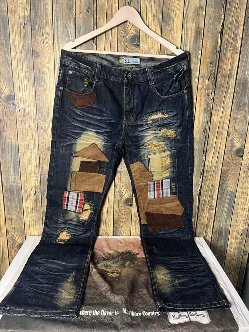Japanese Brand × Vintage Vintage TSL Japan Distressed Jeans Kapital Numbernine Style Size US 36 / EU 52 - 11 Thumbnail