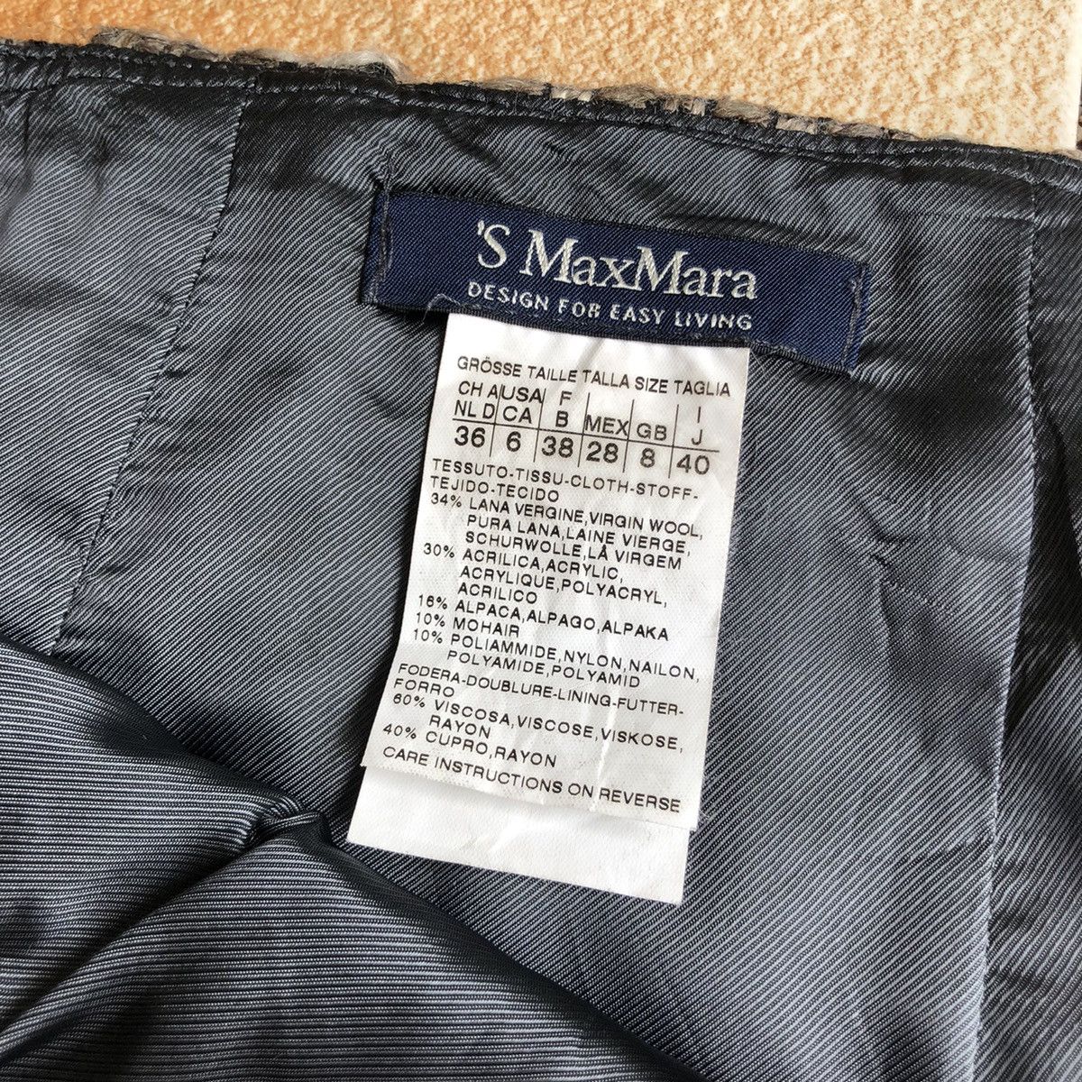Max Mara S MAC MARA Tweed Wool Blend Mini Skirt Size 28" / US 6 / IT 42 - 15 Thumbnail