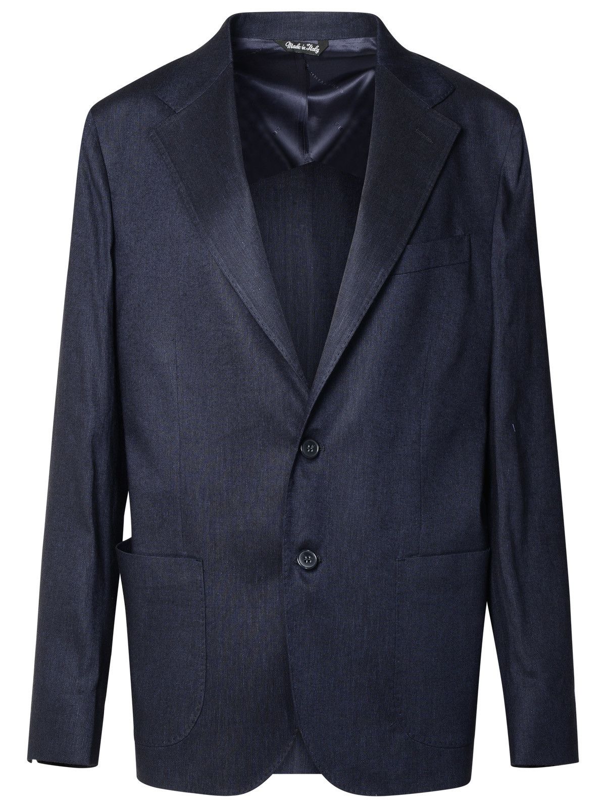 image of Brian Dales Blue Linen Blend Jacket, Men's (Size Large)