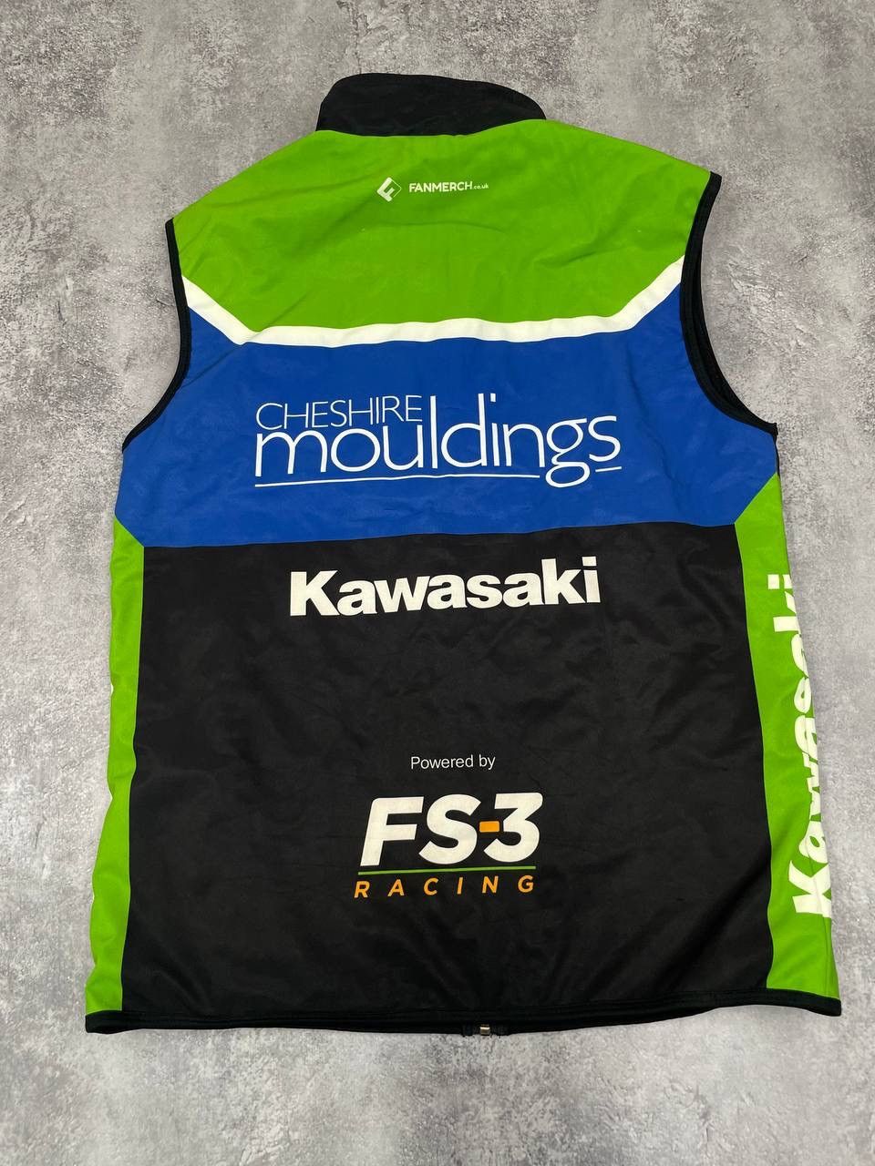 Other FS-3 Racing Kawasaki Men Softshell Vest Black Green Full Zip Size US M / EU 48-50 / 2 - 5 Thumbnail