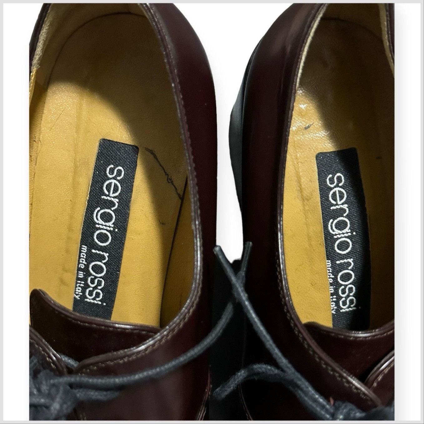 Sergio Rossi Sergio Rossi Women's Chunky Heel Lace Up Shoes, Size 38EU, Y Size US 8 / IT 38 - 8 Thumbnail