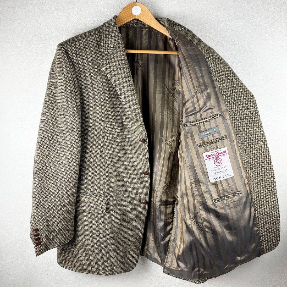 Harris Tweed × Vintage HARRIS TWEED Blazer Sport Coat Herringbone Mens size 50 Size 50R - 6 Thumbnail