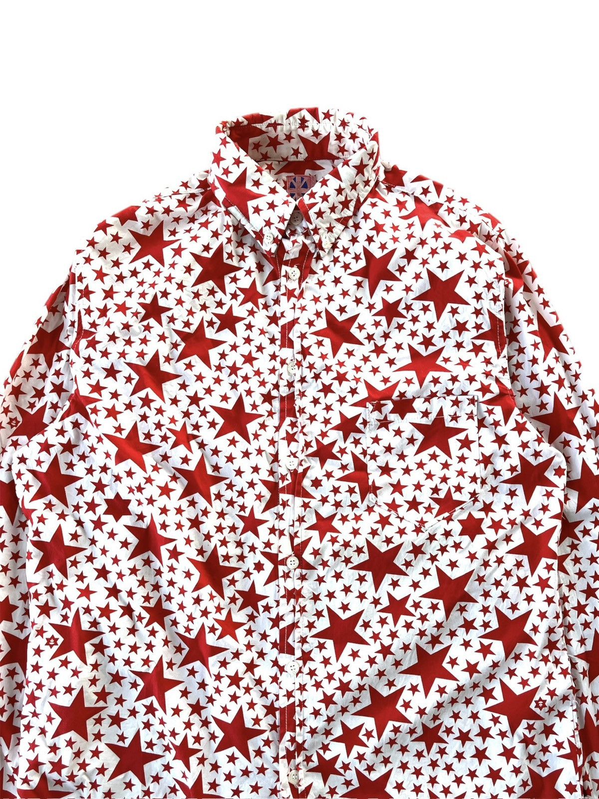 Bape Vintage BAPE A Bathing Ape Star Pattern Button Up Shirt Size US XL / EU 56 / 4 - 3 Thumbnail