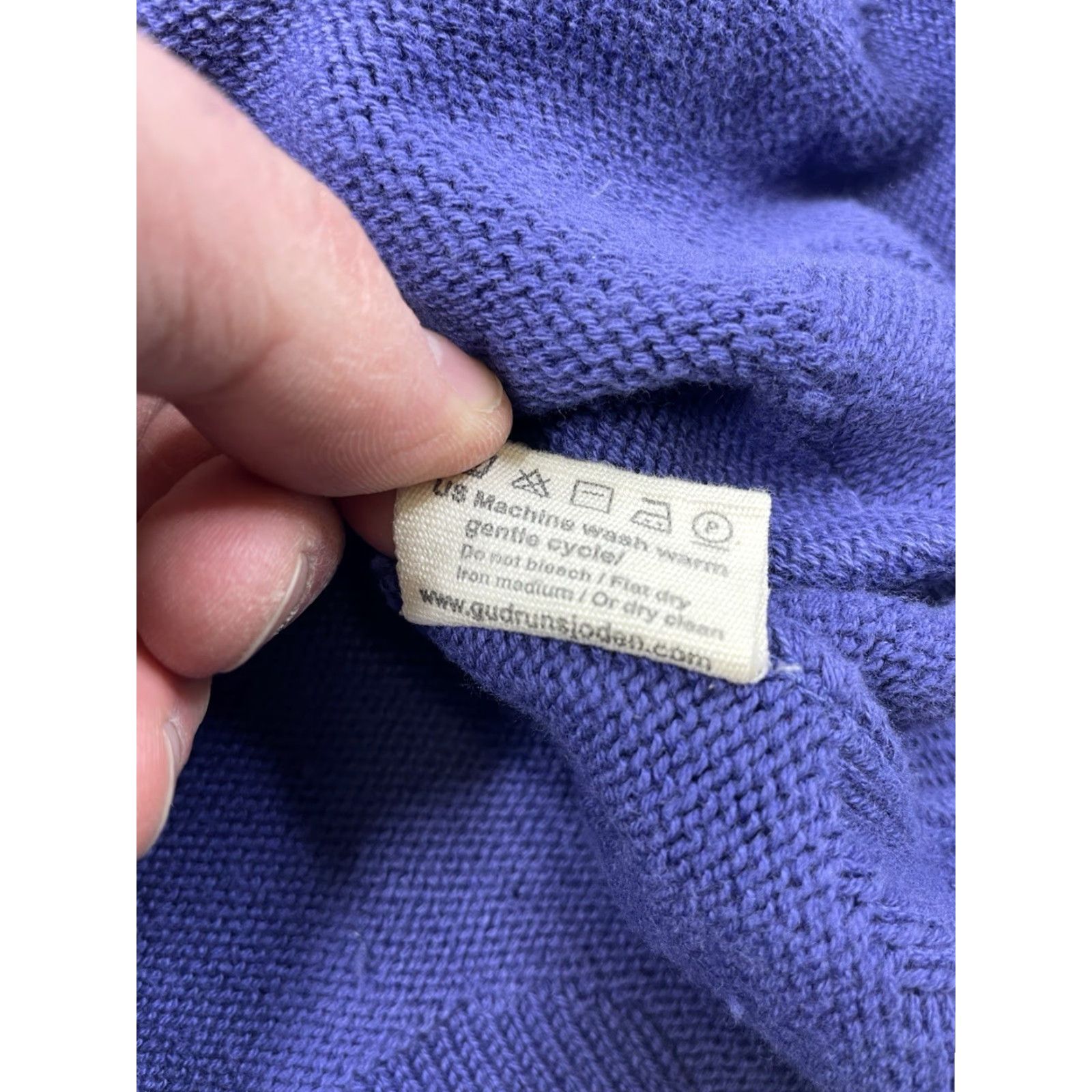 Vintage Gudrun Sjoden Womens Knit Sweater Pullover Polka Dot Size S Blue Cotton Knit Long Sleeve Women Pullover Size S Womens Size S / US 4 / IT 40 - 8 Thumbnail