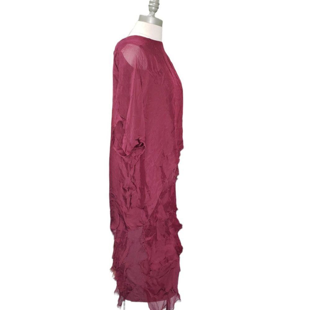 Designer CT266 NT by Amati Red Sheathed Bodice Dress M Size M / US 6-8 / IT 42-44 - 3 Thumbnail