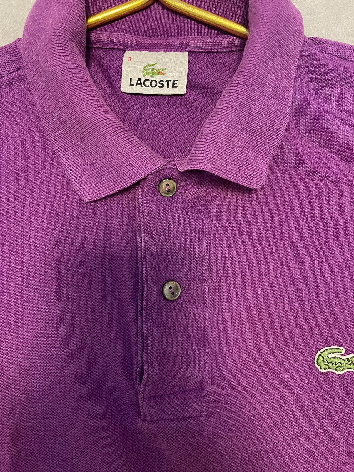 Lacoste × Vintage Lacoste Polo Shirt - Purple - Size M Size US M / EU 48-50 / 2 - 3 Thumbnail