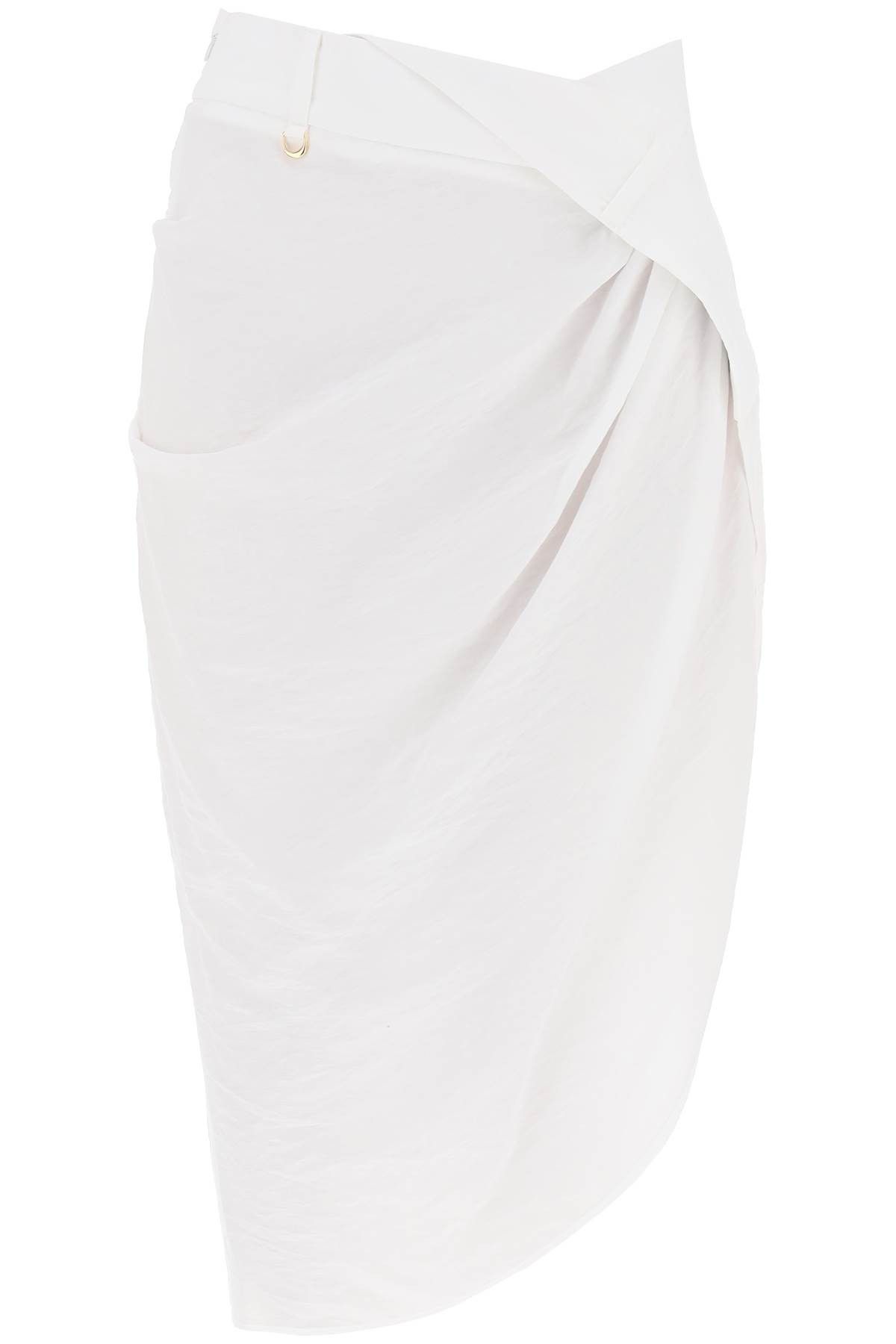 image of Jacquemus La Jupe Saudade Asymmetric Skirt in White, Women's (Size 28)