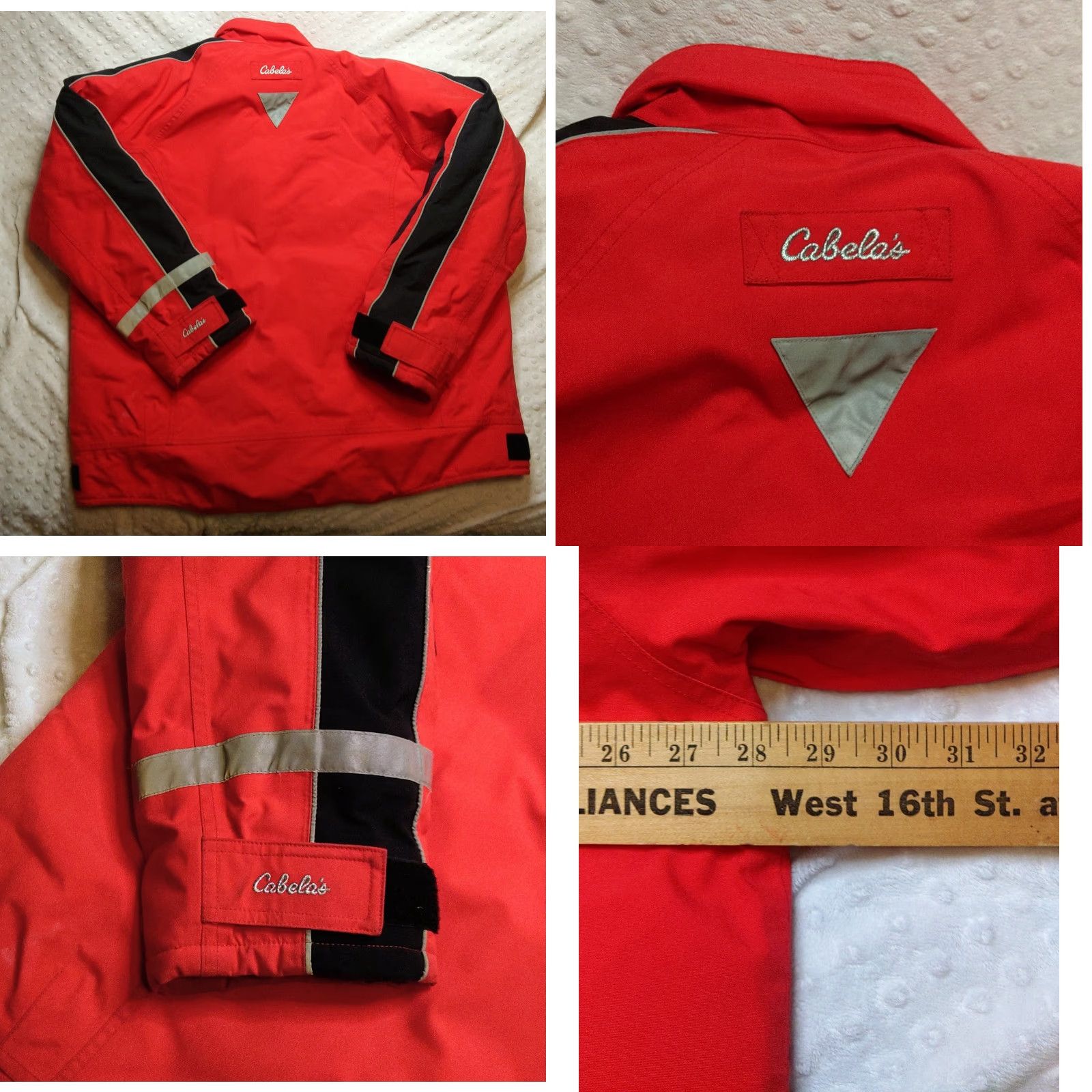 Vintage Cabela's Coat Parka Zip Up Heavy Collared Knit Nylon Softshell Red XL Mens Winter Outdoor Ice Fishing Hi-Vis Logo Size US XL / EU 56 / 4 - 8 Thumbnail