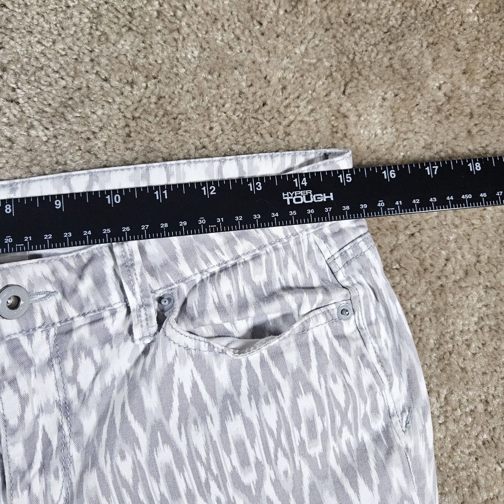 Ann Taylor Ann Taylor LOFT Modern Skinny Ankle White Geometric Jeans Size 6 Women Slim 5-Pocket Denim Size 28" / US 6 / IT 42 - 6 Thumbnail