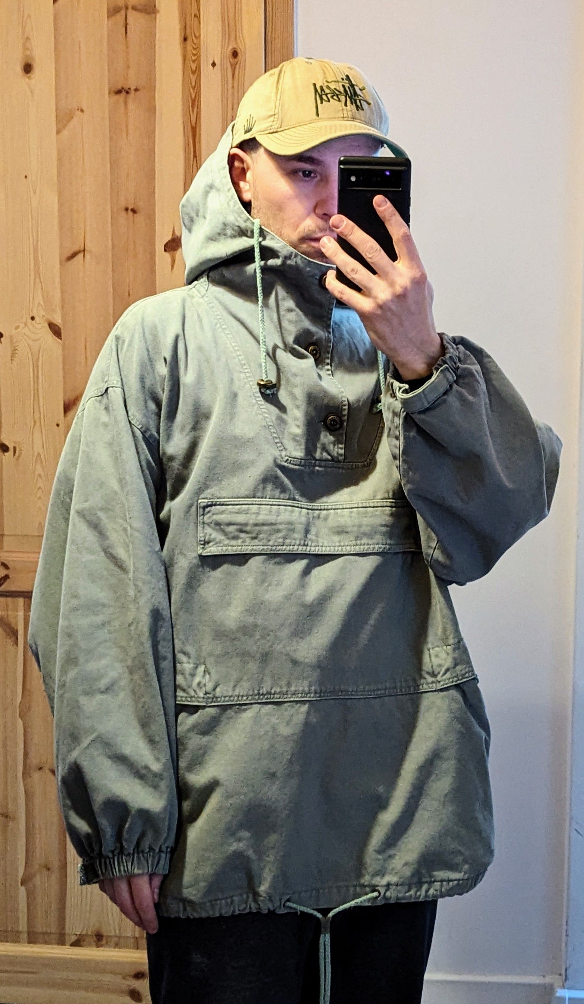 Super Rare Vintage Adidas Originals Jacket Anorak Blue Green White Lg