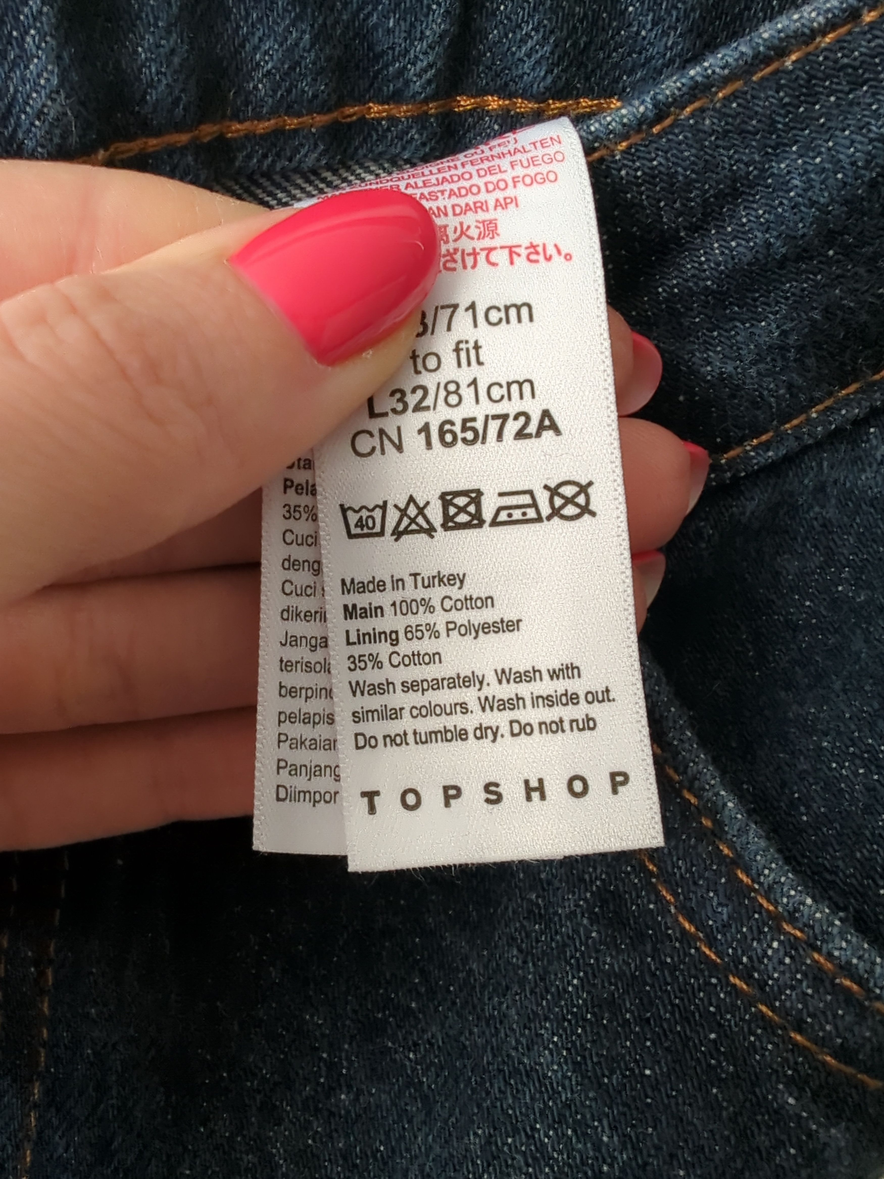 Topshop Topshop Mom Jeans Dip Dye Two Tone Denim Size 28" / US 6 / IT 42 - 10 Thumbnail