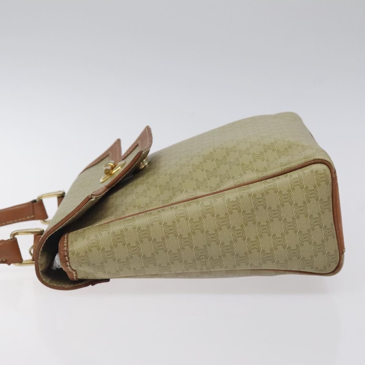 Celine CELINE Macadam Canvas Hand Bag Pvc Beige Gold Size ONE SIZE - 5 Thumbnail