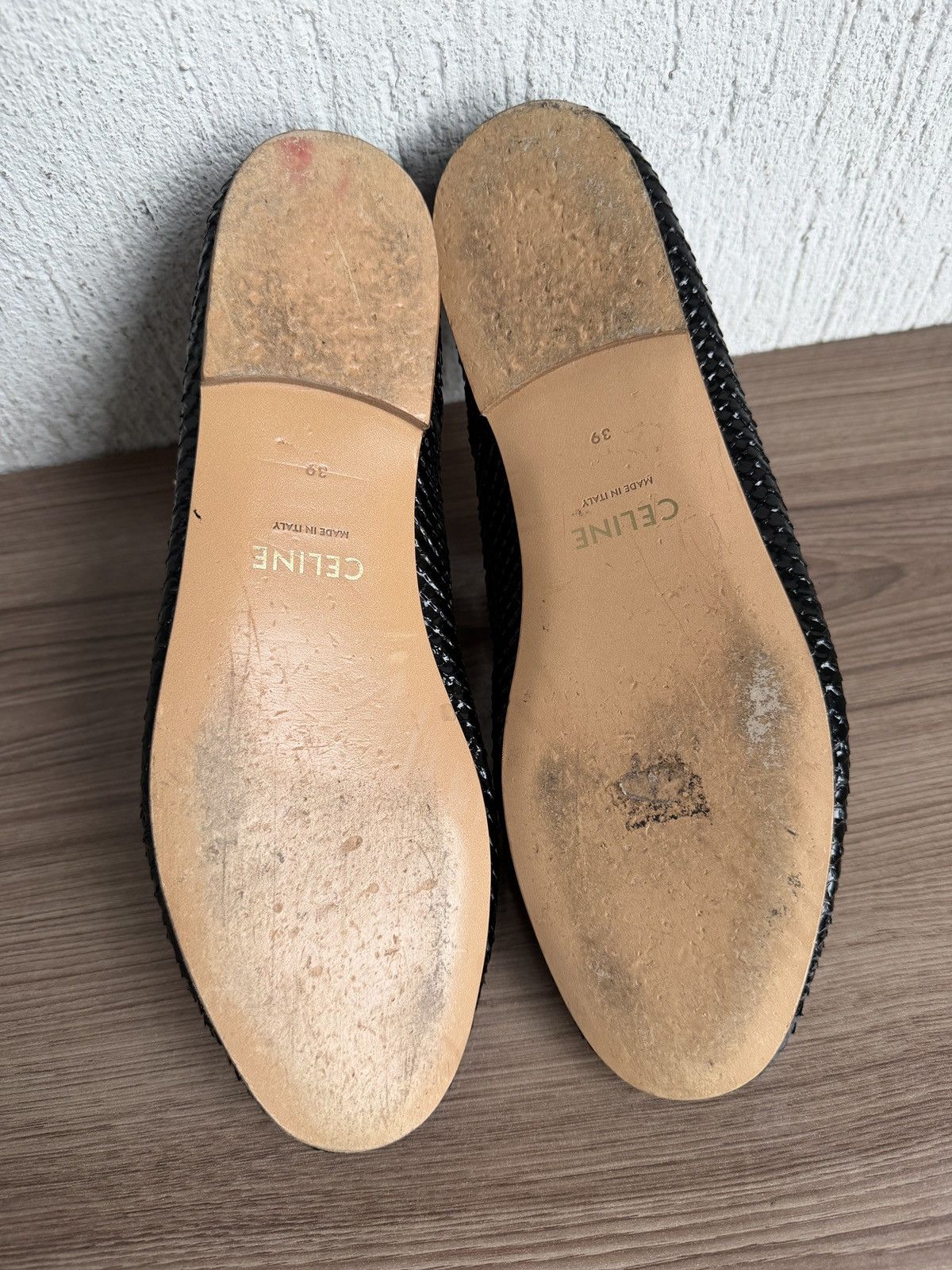 Celine Mary jane ballet python stamped flats Size US 9 / IT 39 - 15 Thumbnail