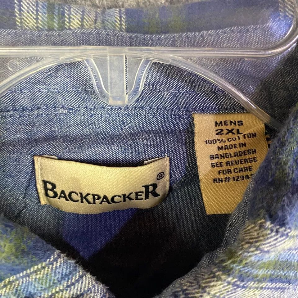 Other Backpacker Flannel Shirt Men's 2XL Button Down Adults XXL Size US XXL / EU 58 / 5 - 2 Thumbnail