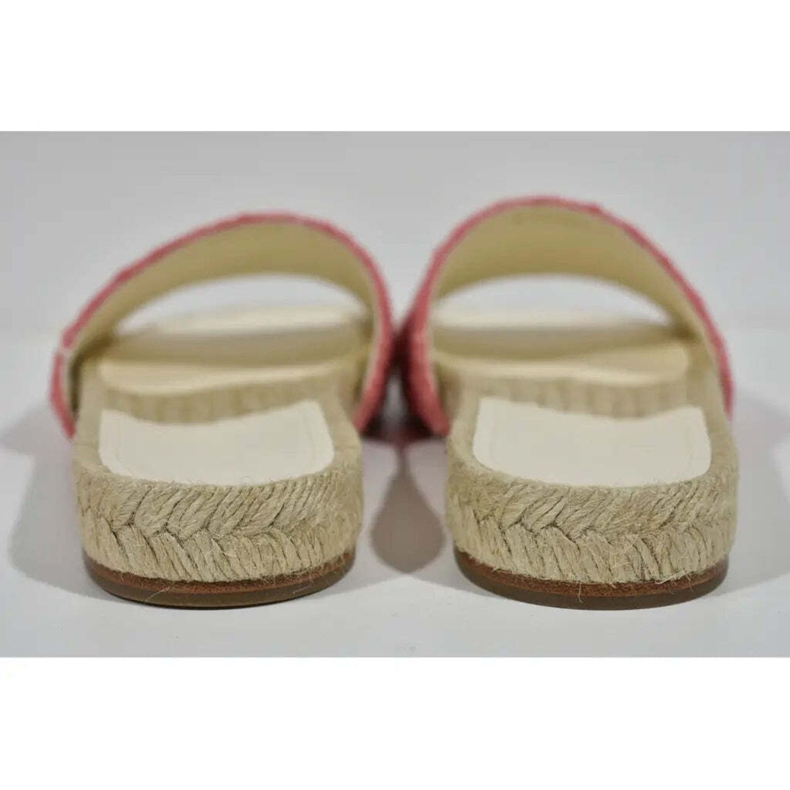 Chanel Chanel 20A Pink Tweed Black CC Logo Espadrille Slide Size US 7 / IT 37 - 11 Thumbnail
