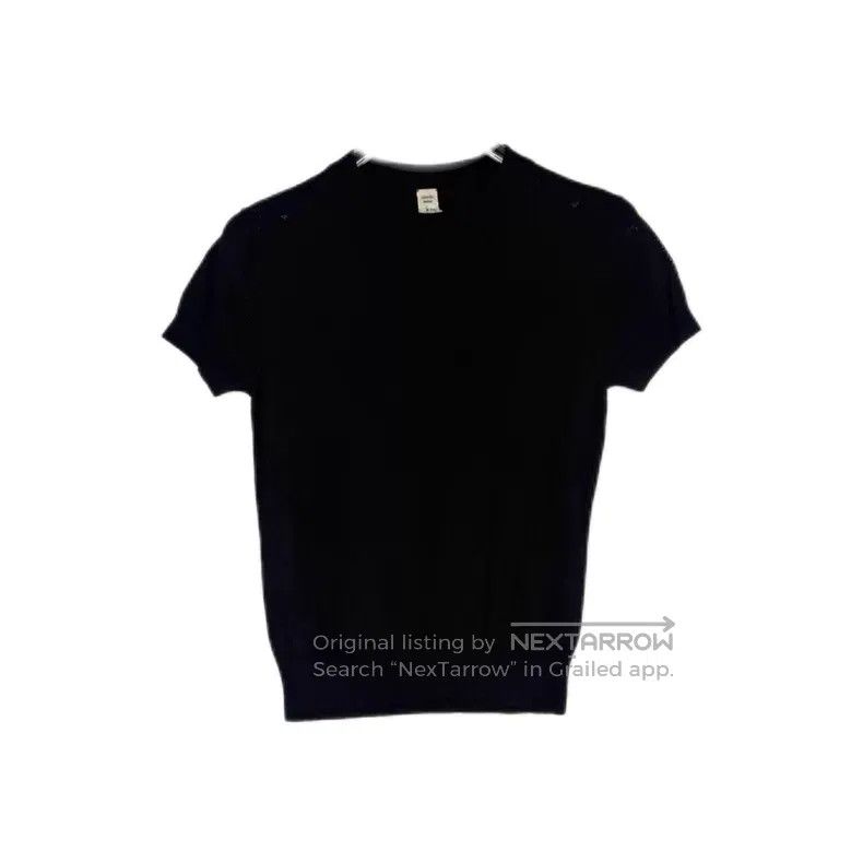 Hermes Hermes Black lace pattern short sleeve knit top Size XS / US 0-2 / IT 36-38 - 1 Thumbnail