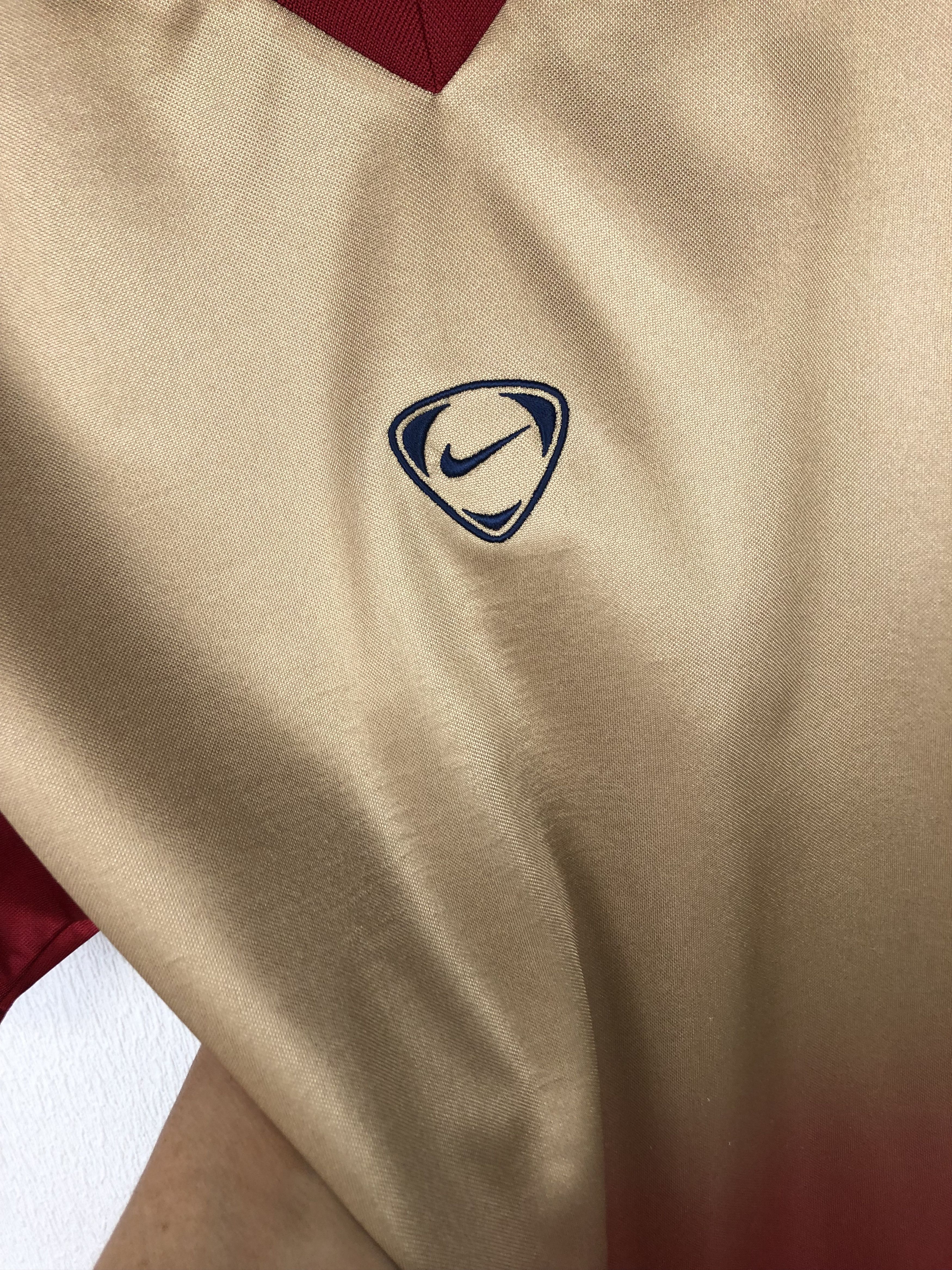 Nike Vintage 90's Nike Football Template Shirt Red Gold Blue Size US M / EU 48-50 / 2 - 4 Thumbnail