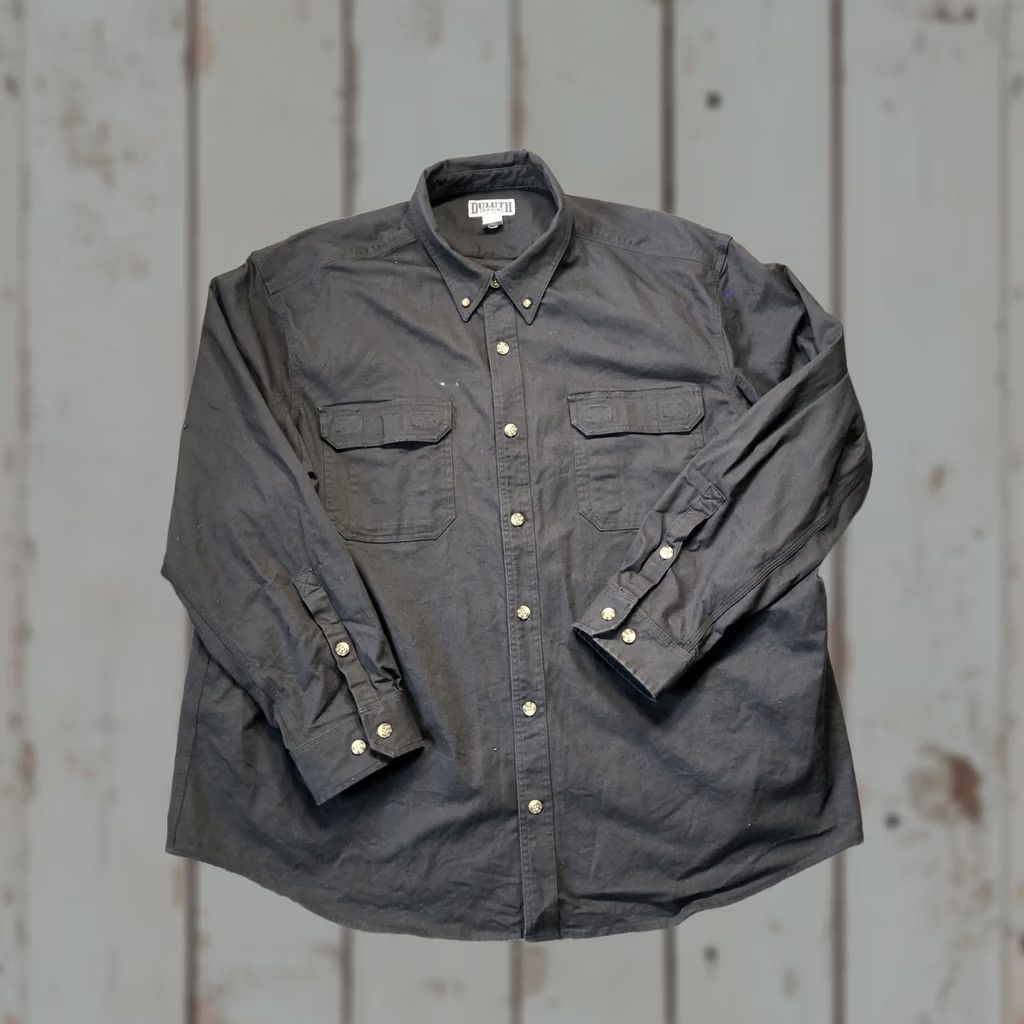 Duluth Trading Company Duluth Trading Shirt Mens 3XL Black Button-Up Long Sleeve Workwear Heavyweight Size US XXL / EU 58 / 5 - 1 Thumbnail