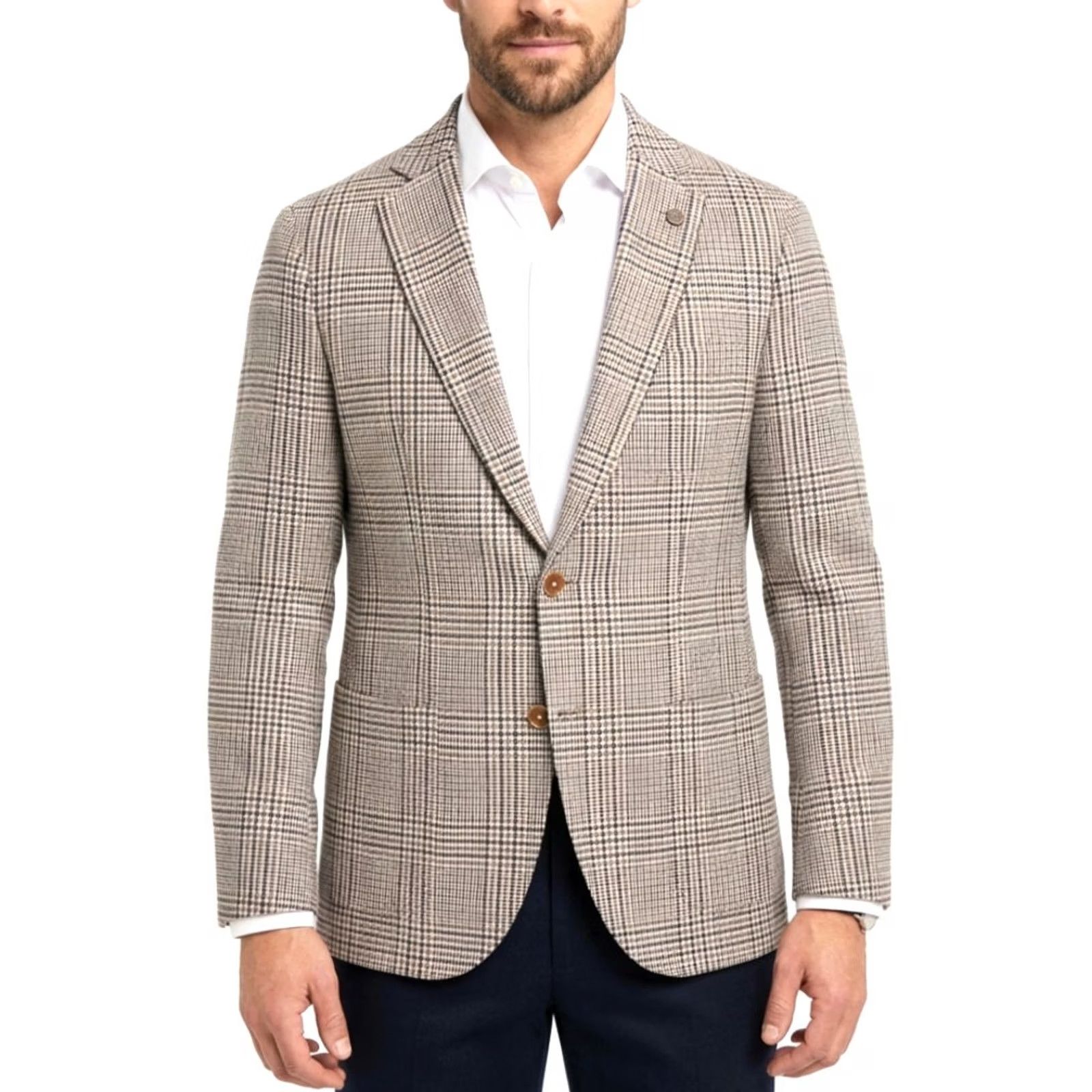 Paoloni PAOLONI Blazer Jacket Men Size 48 Knit Cotton Linen Blend MJ6589 Slim Size 48R - 2 Thumbnail