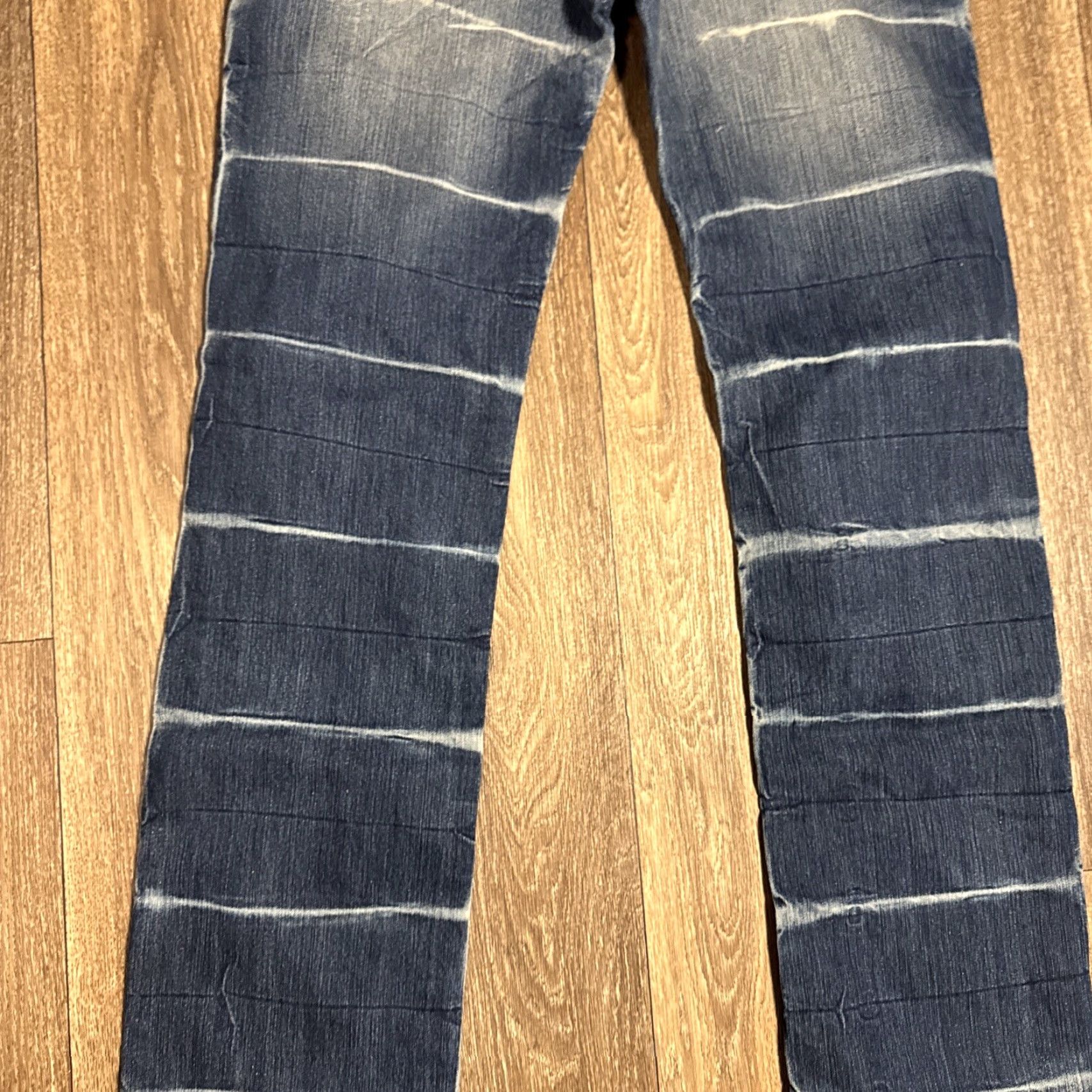 Denime VINTAGE Y2K Jeans Flared Hip Hop Denim Striped 7 30x32 Women Size 28" / US 6 / IT 42 - 5 Thumbnail