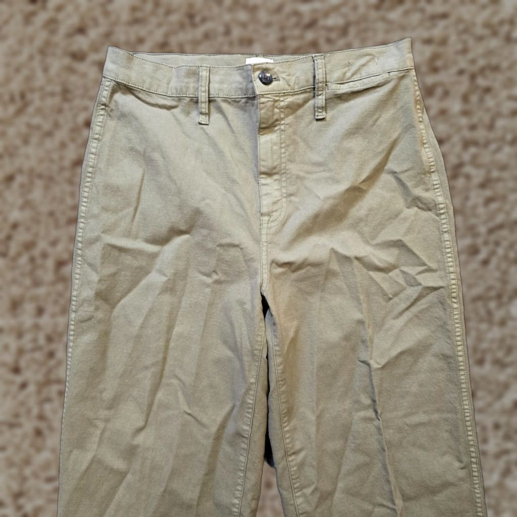 J.CREW Pants Women 30 Green Slim Wide-Leg Crop Chino Casual Capsule Beach Preppy Modern Classic Womens