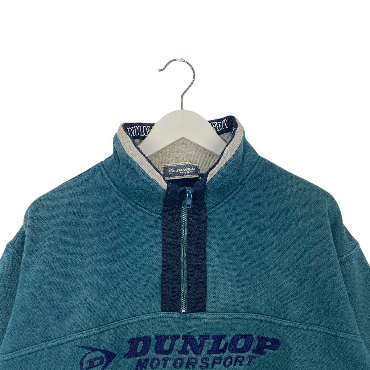 Vintage Vintage Dunlop Motorsport Quater Zip Sweatshirt Logo Green Size US M / EU 48-50 / 2 - 4 Thumbnail