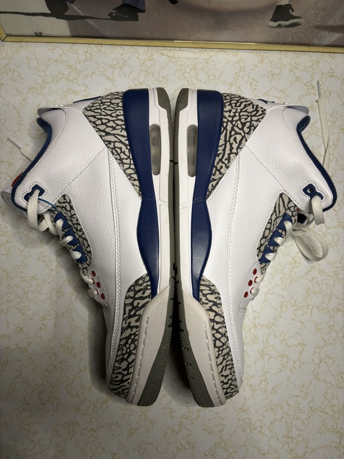 Jordan Brand Air Jordan 3 Retro OG True Blue 2016 Size US 12 / EU 45 - 4 Thumbnail