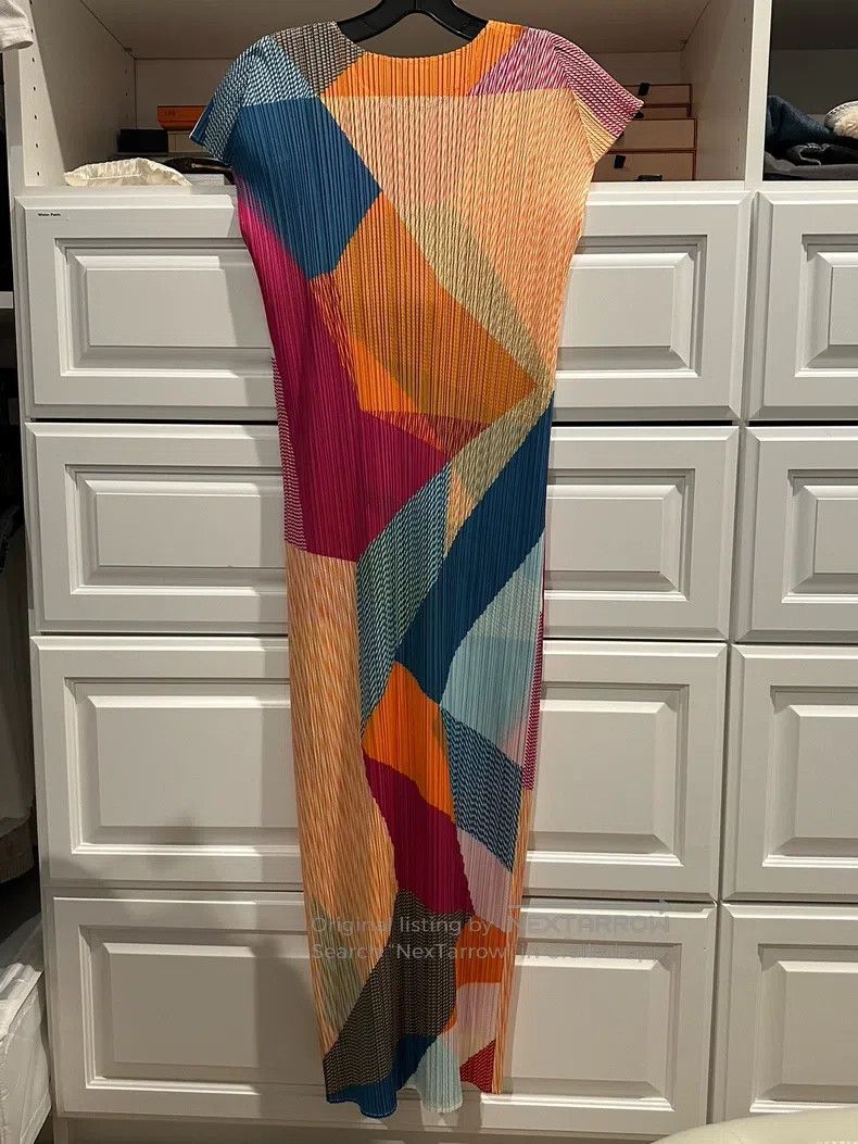 Issey Miyake Issey Miyake Color-Block Dress Size XXL / US 16-18 / IT 52-54 - 4 Thumbnail