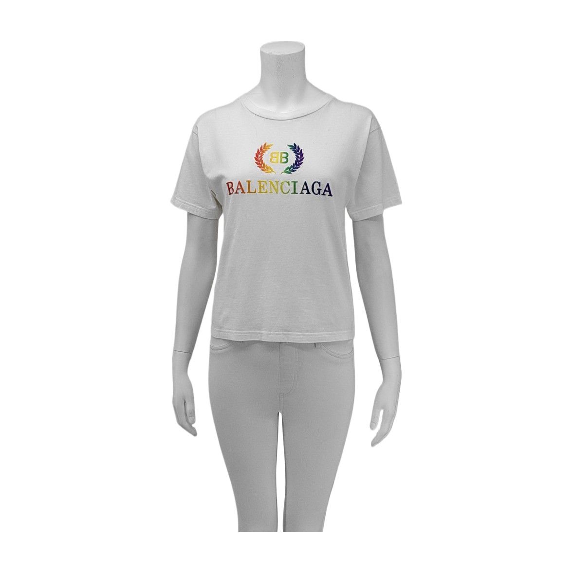 Balenciaga Balenciaga Rainbow Logo Short Sleeve T-Shirt Size M Size M / US 6-8 / IT 42-44 - 1 Thumbnail