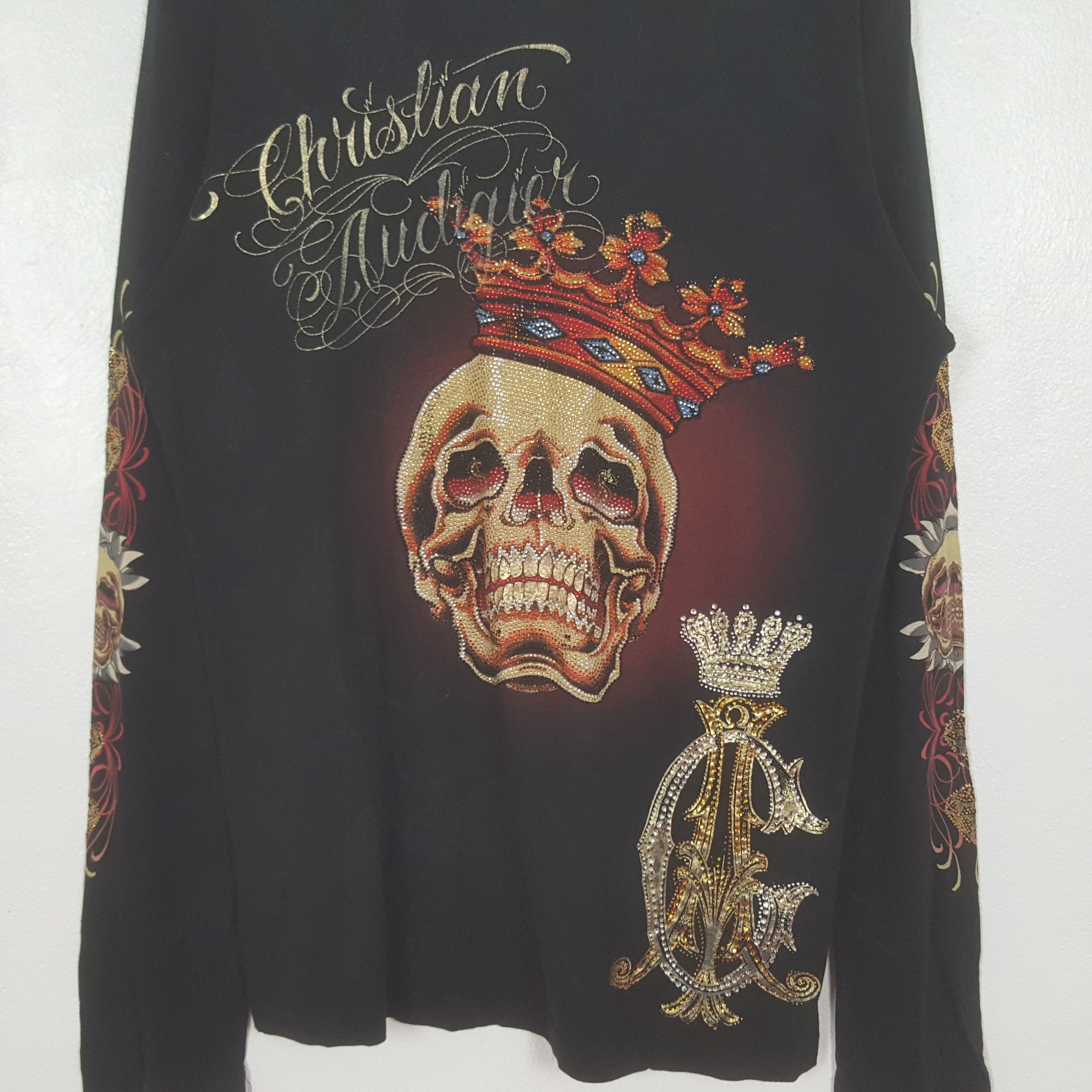 Christian Audigier Vintage Christian Audigier Punk Designer Tshirt C319N80 Size US L / EU 52-54 / 3 - 2 Thumbnail