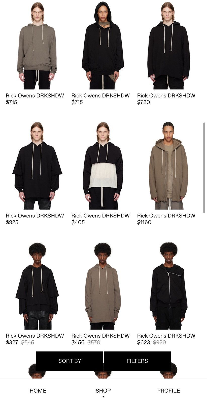 Rick Owens Drkshdw BLACK MILK ZIPPER UP HOODIE DRKSHDW Size US XL / EU 56 / 4 - 7 Thumbnail