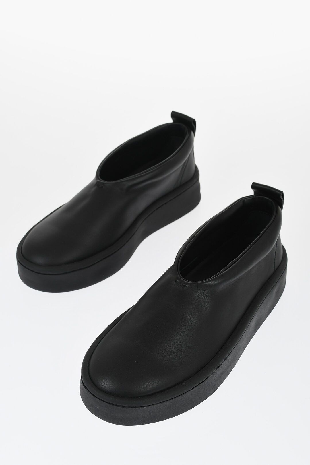 Jil Sander og1mm0625 Leather Slip-on Sneakers in Black Size US 7 / EU 40 - 2 Thumbnail