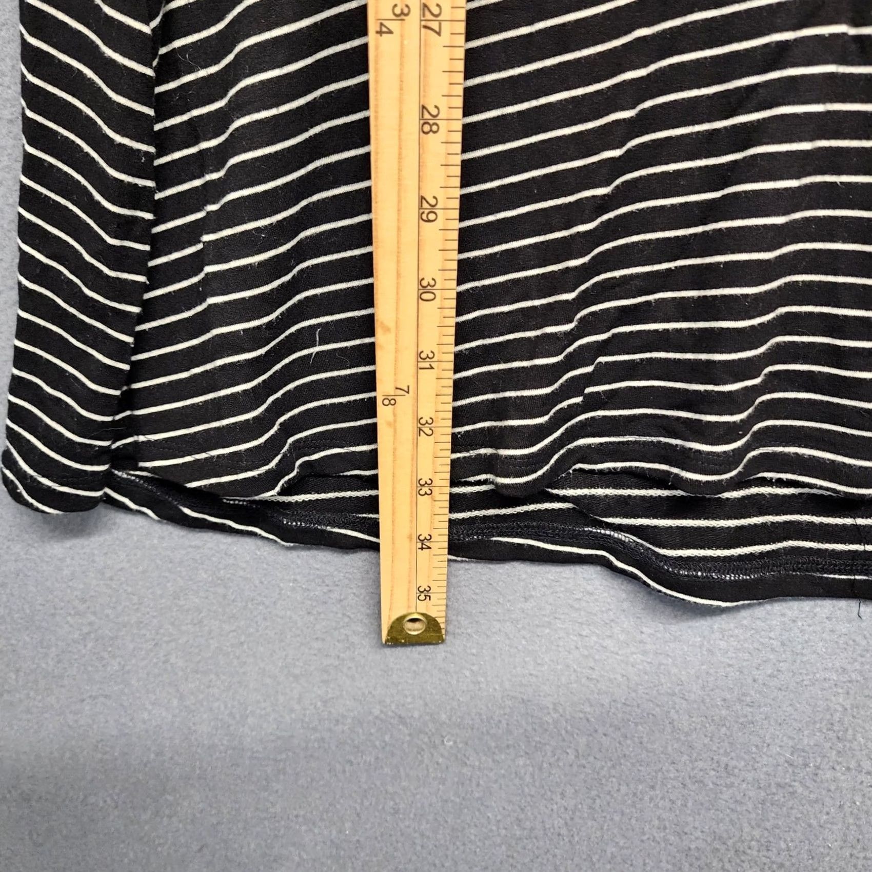 Vintage Garnet Hill Dress Womens Large Black White Striped Knit 3/4 Sleeve Casual Knee Length A-Line Size L / US 10 / IT 46 - 5 Thumbnail