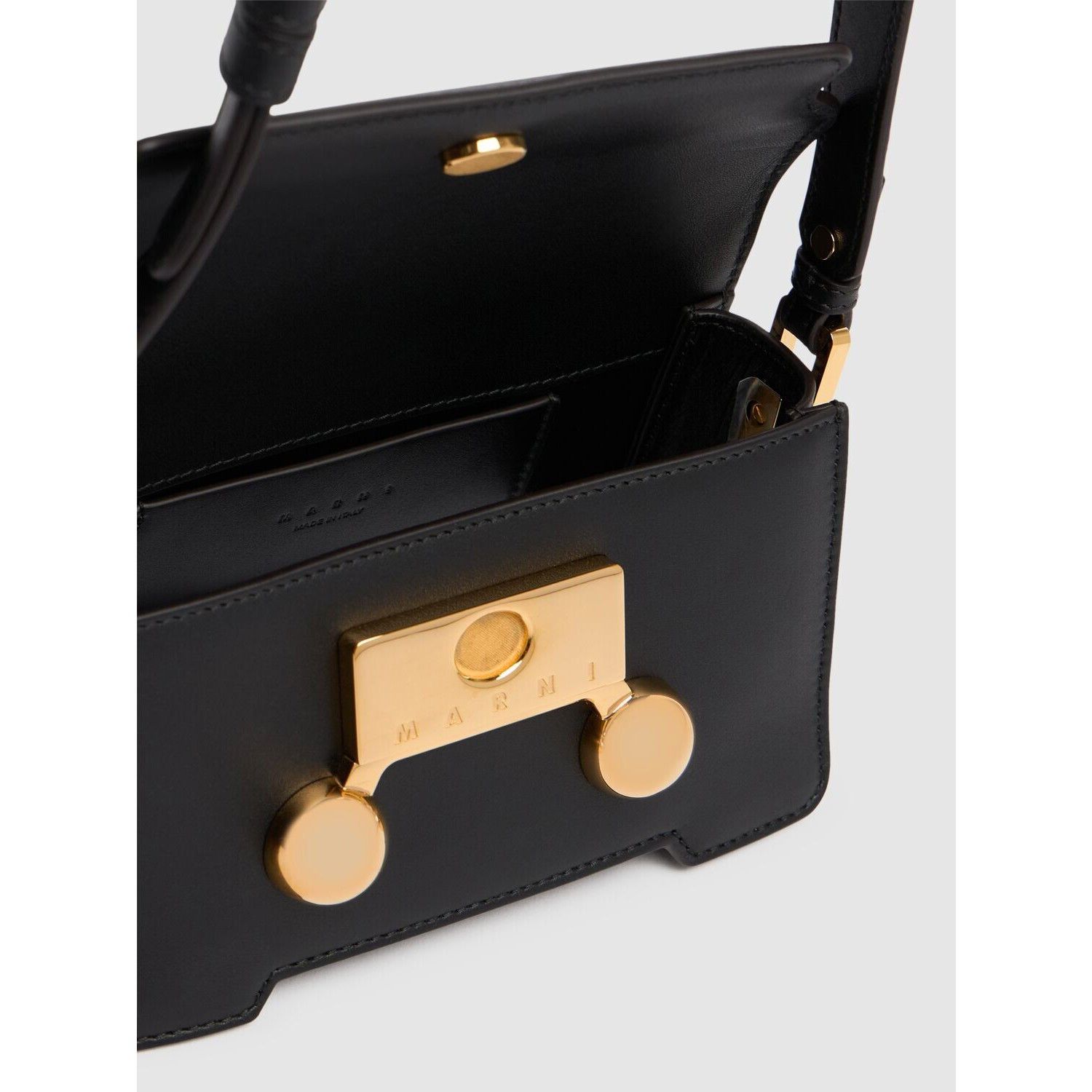 Marni MARNI Trunkaroo Mini Black Leather Shoulder Bag New Size ONE SIZE - 4 Thumbnail